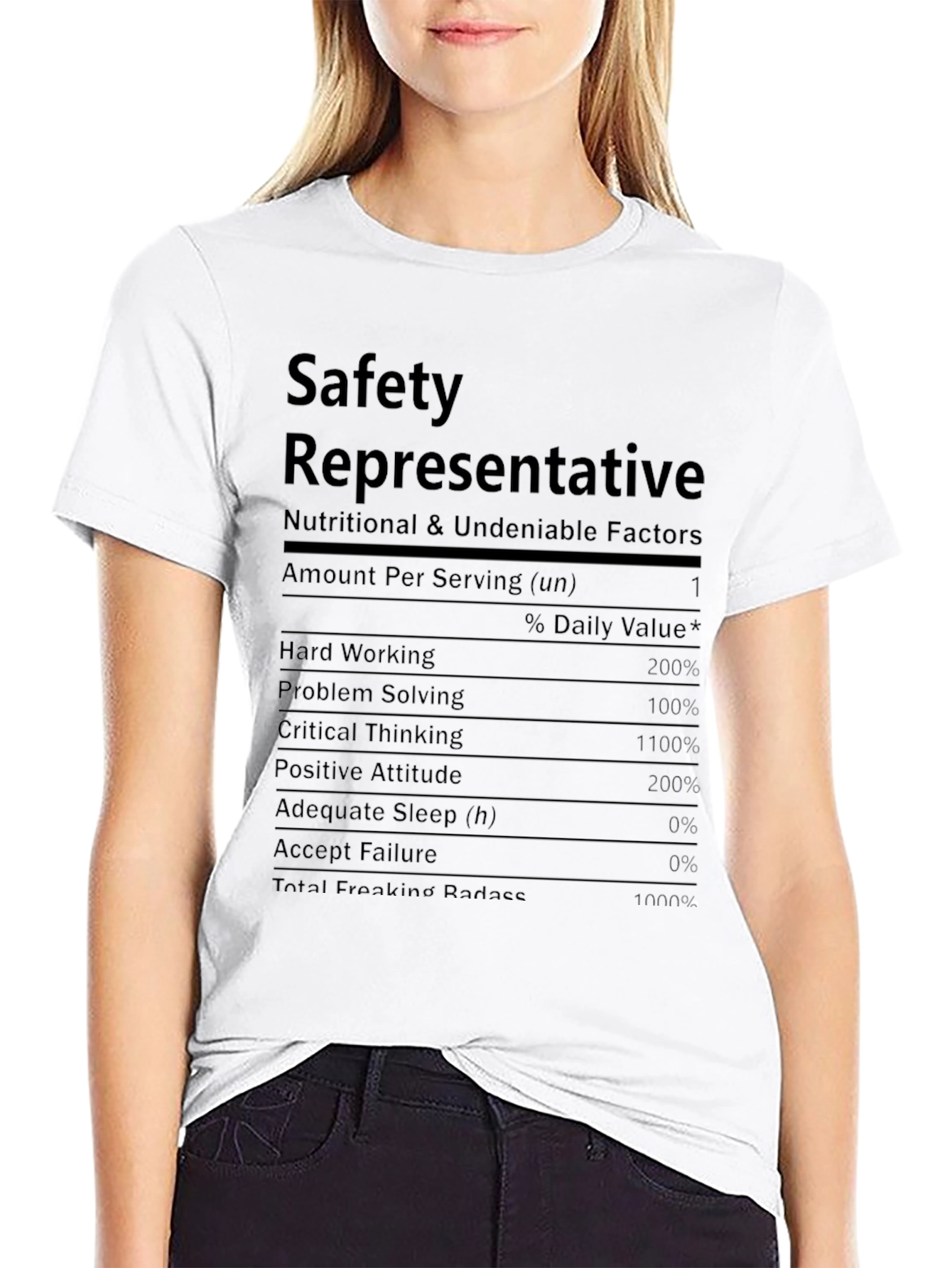 Safety Representative Nutrition Facts T-Shirt