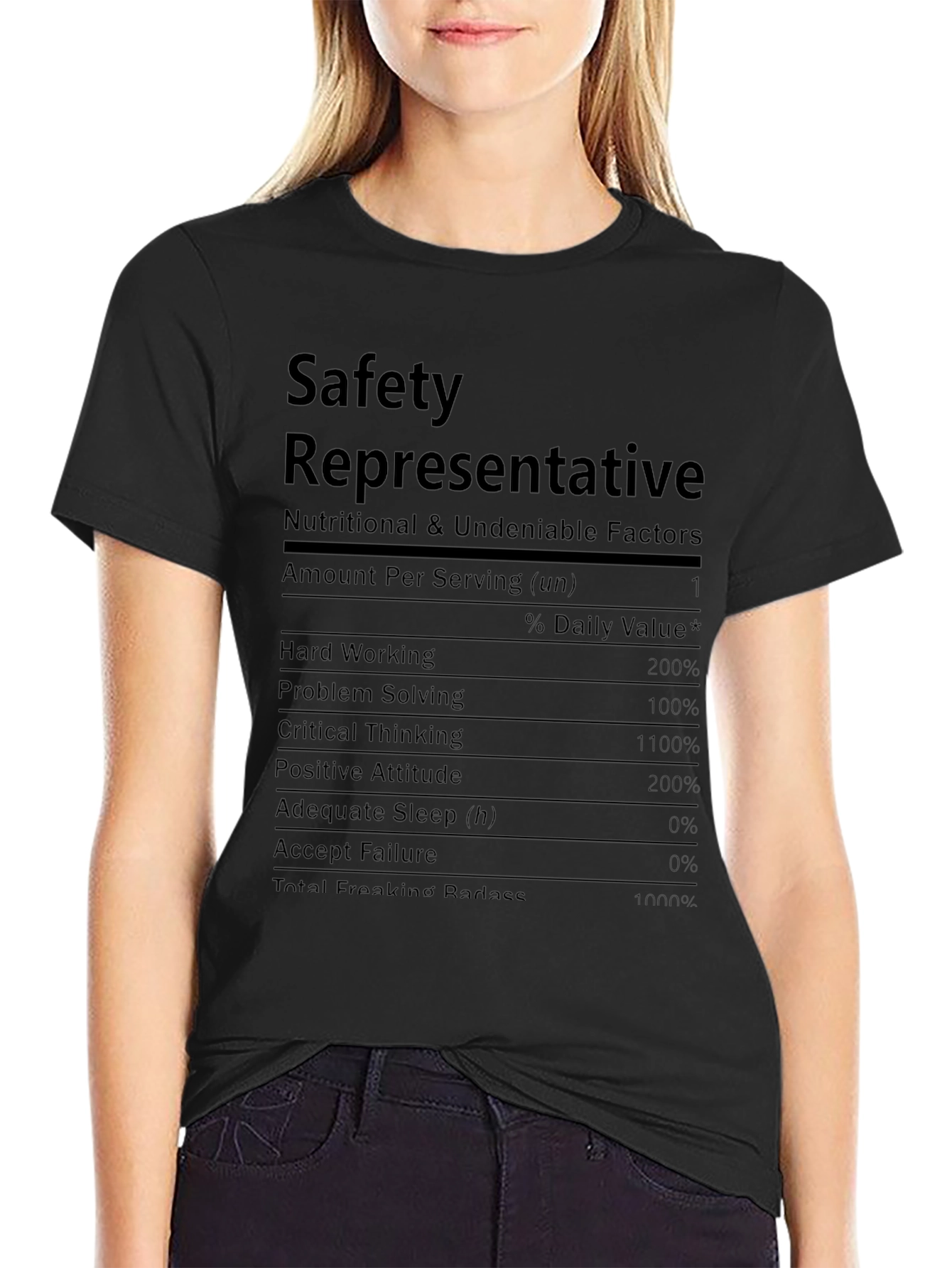 Safety Representative Nutrition Facts T-Shirt
