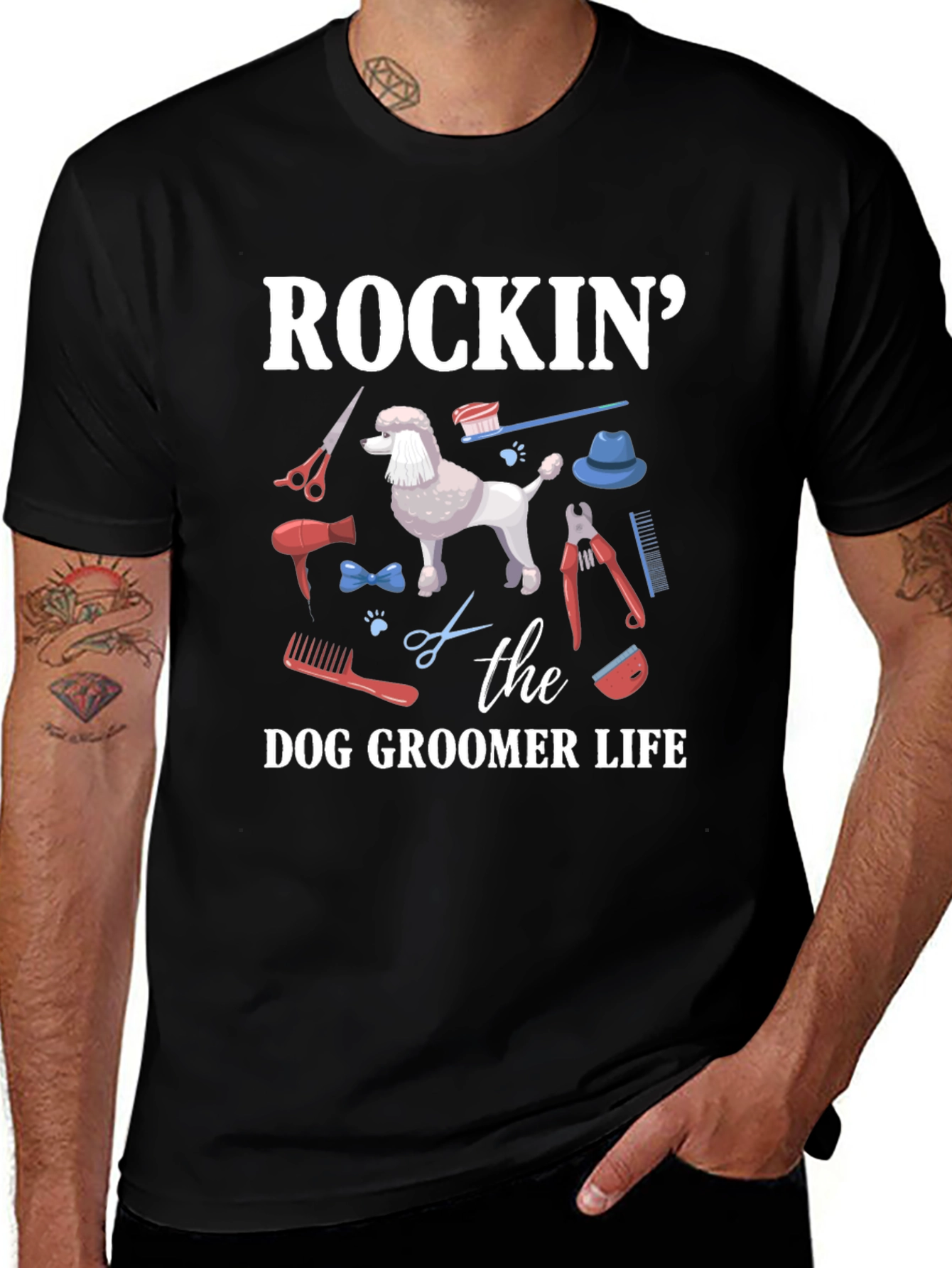 Rockin the Dog Groomer Life T-Shirt
