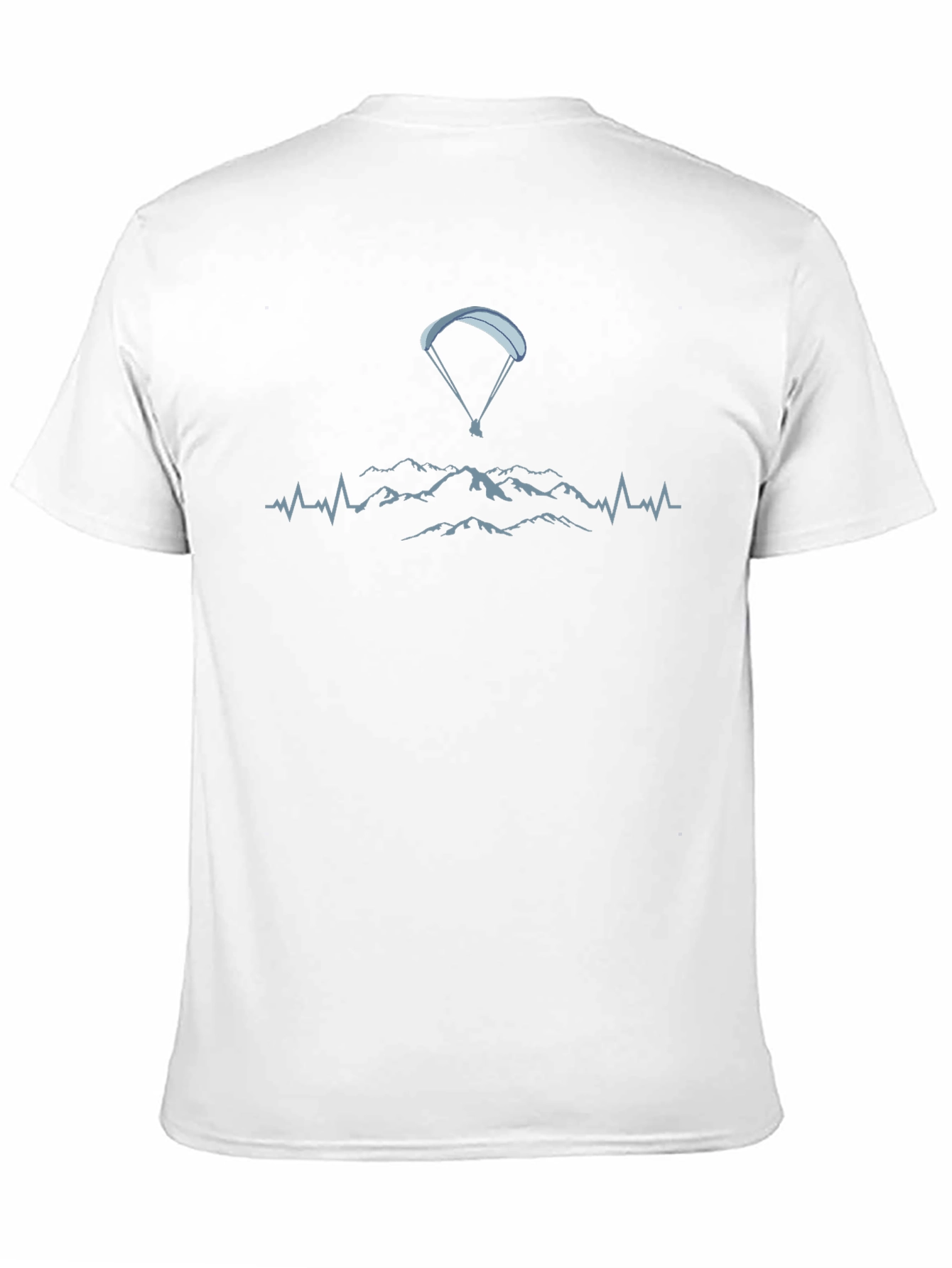 Paragliding Mountain Heartbeat T-Shirt - Black