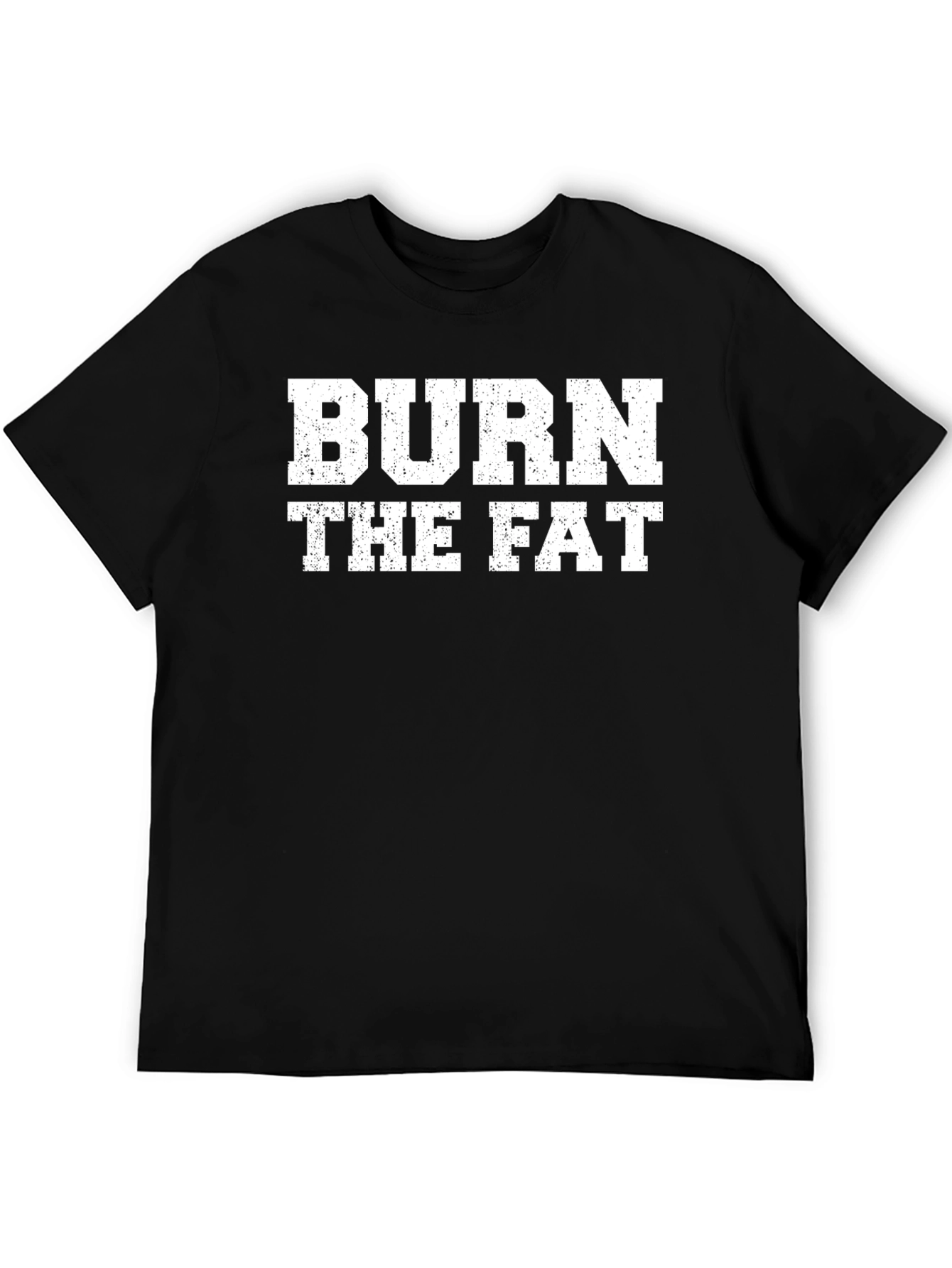 Burn The Fat Mens Black Graphic Tee