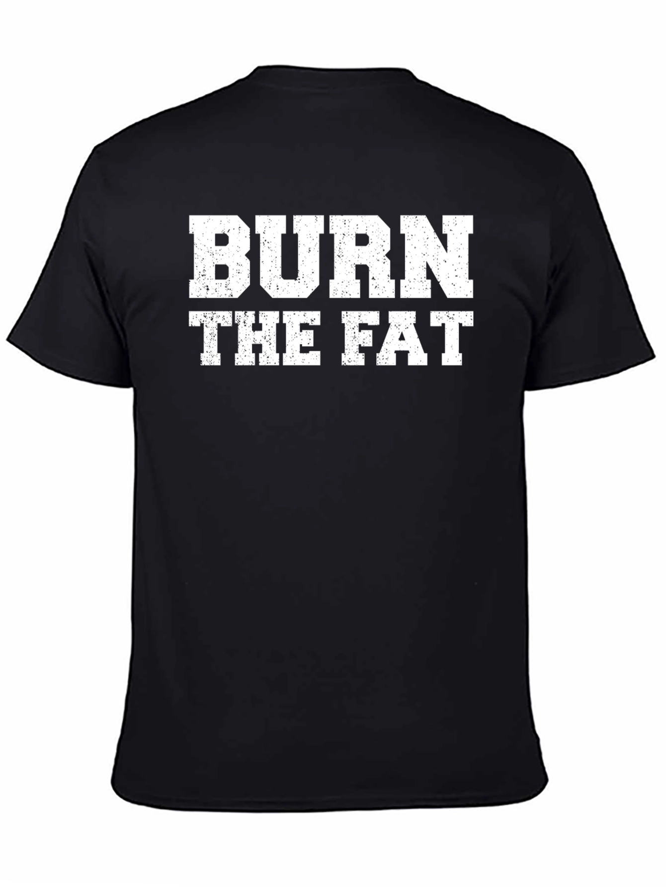 Burn The Fat Mens Black Graphic Tee