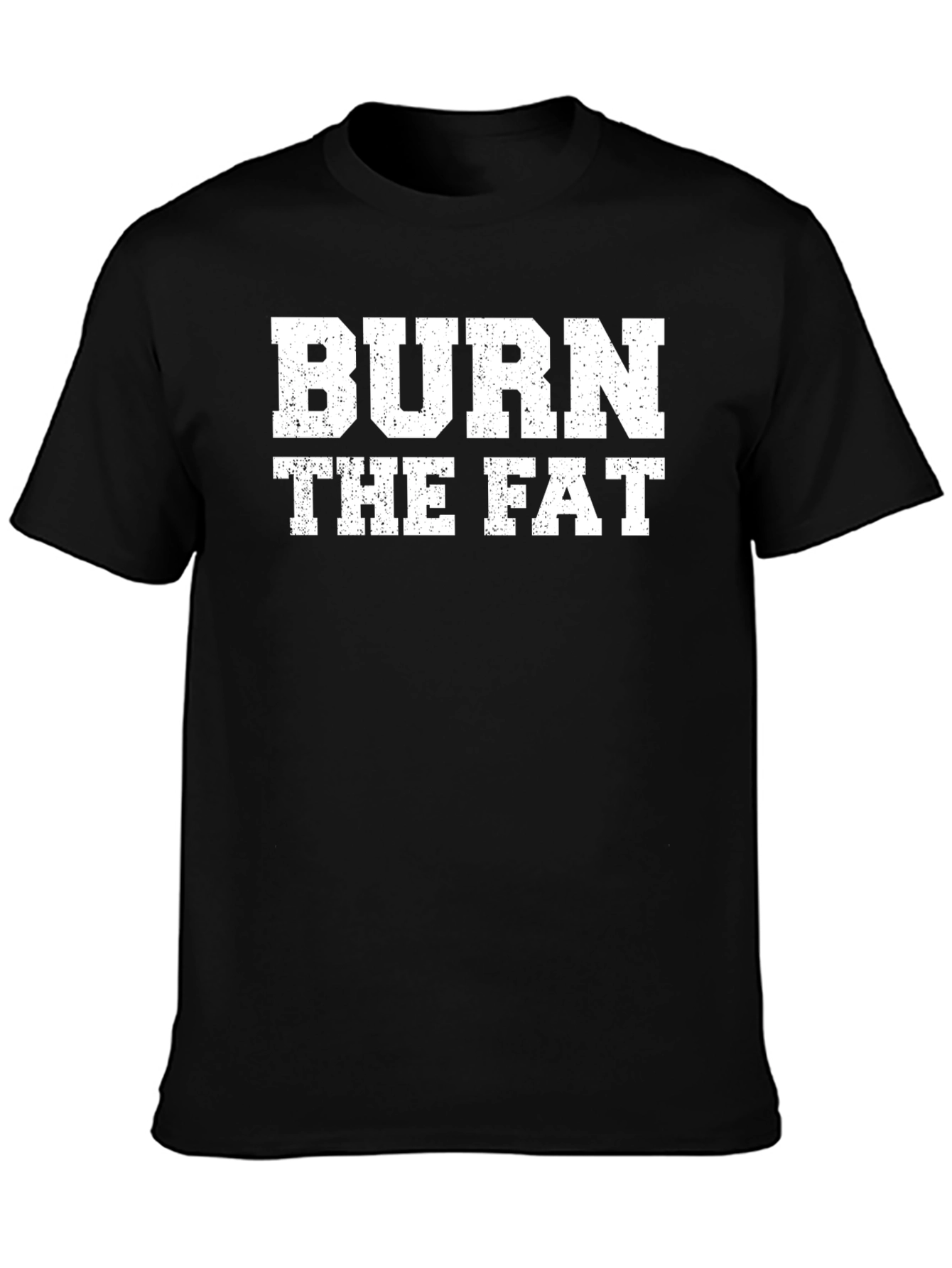 Burn The Fat Mens Black Graphic Tee