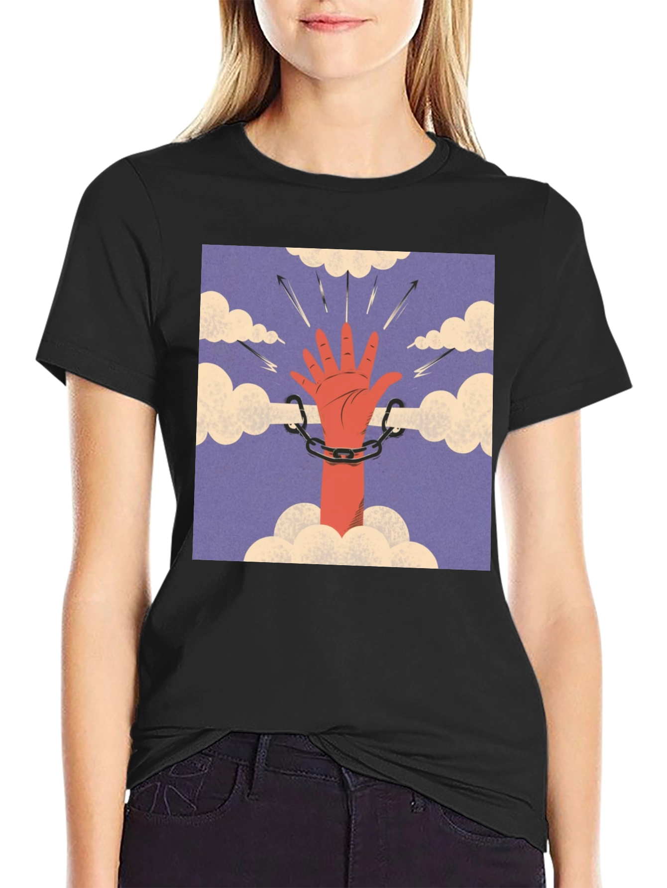 Hand in Chains Graphic Tee - Freedom Quest