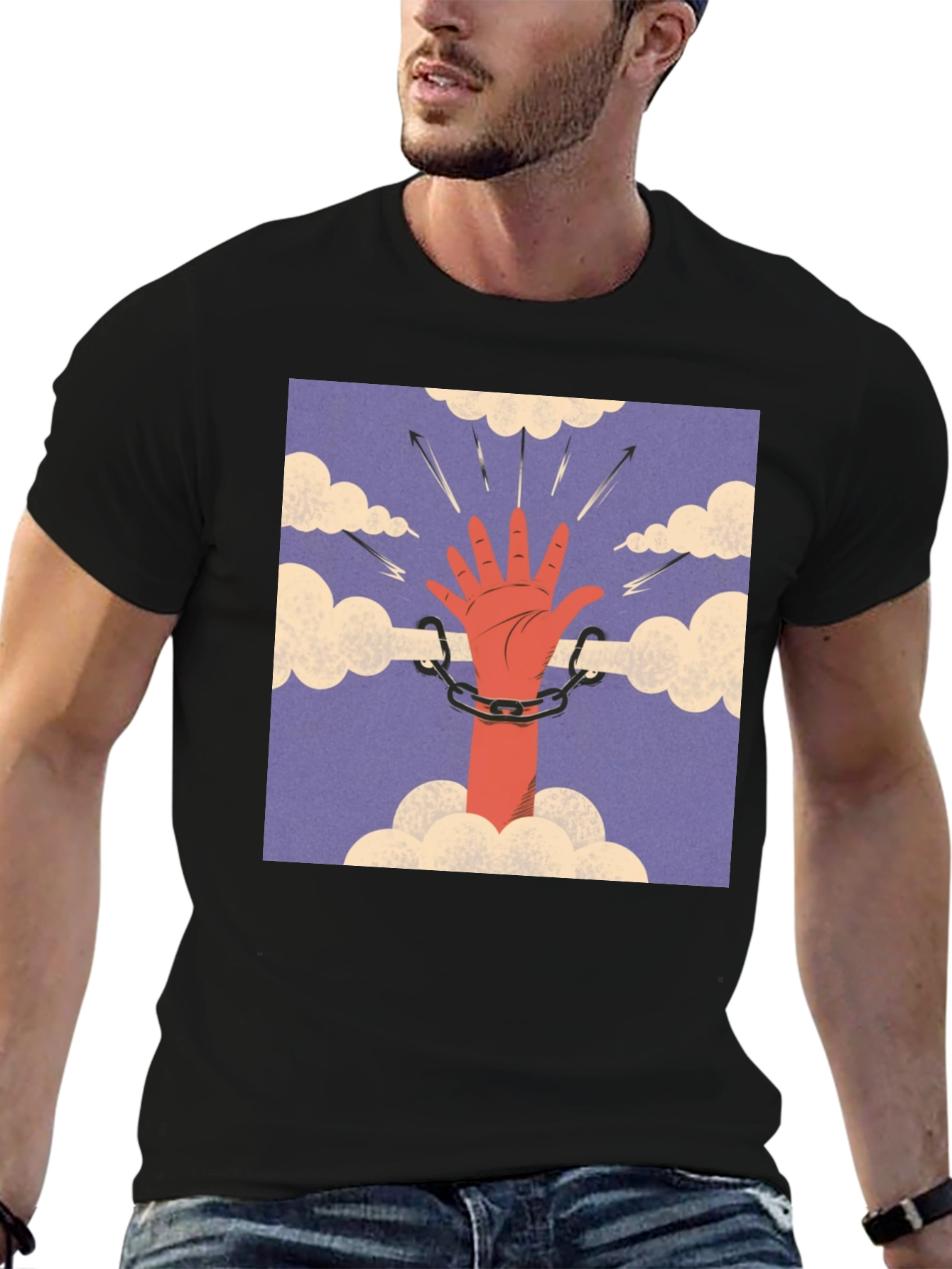 Hand in Chains Graphic Tee - Freedom Quest
