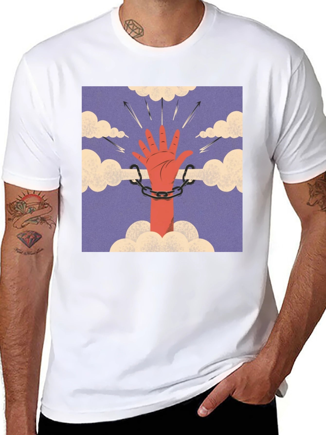 Hand in Chains Graphic Tee - Freedom Quest