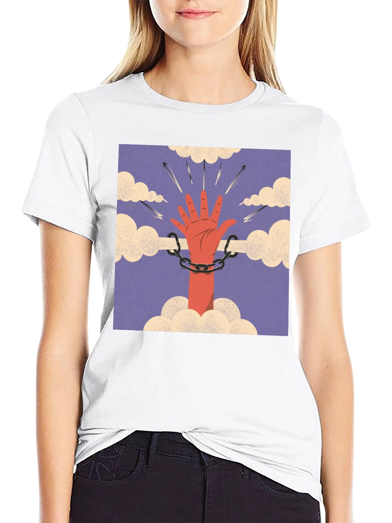 Hand in Chains Graphic Tee - Freedom Quest