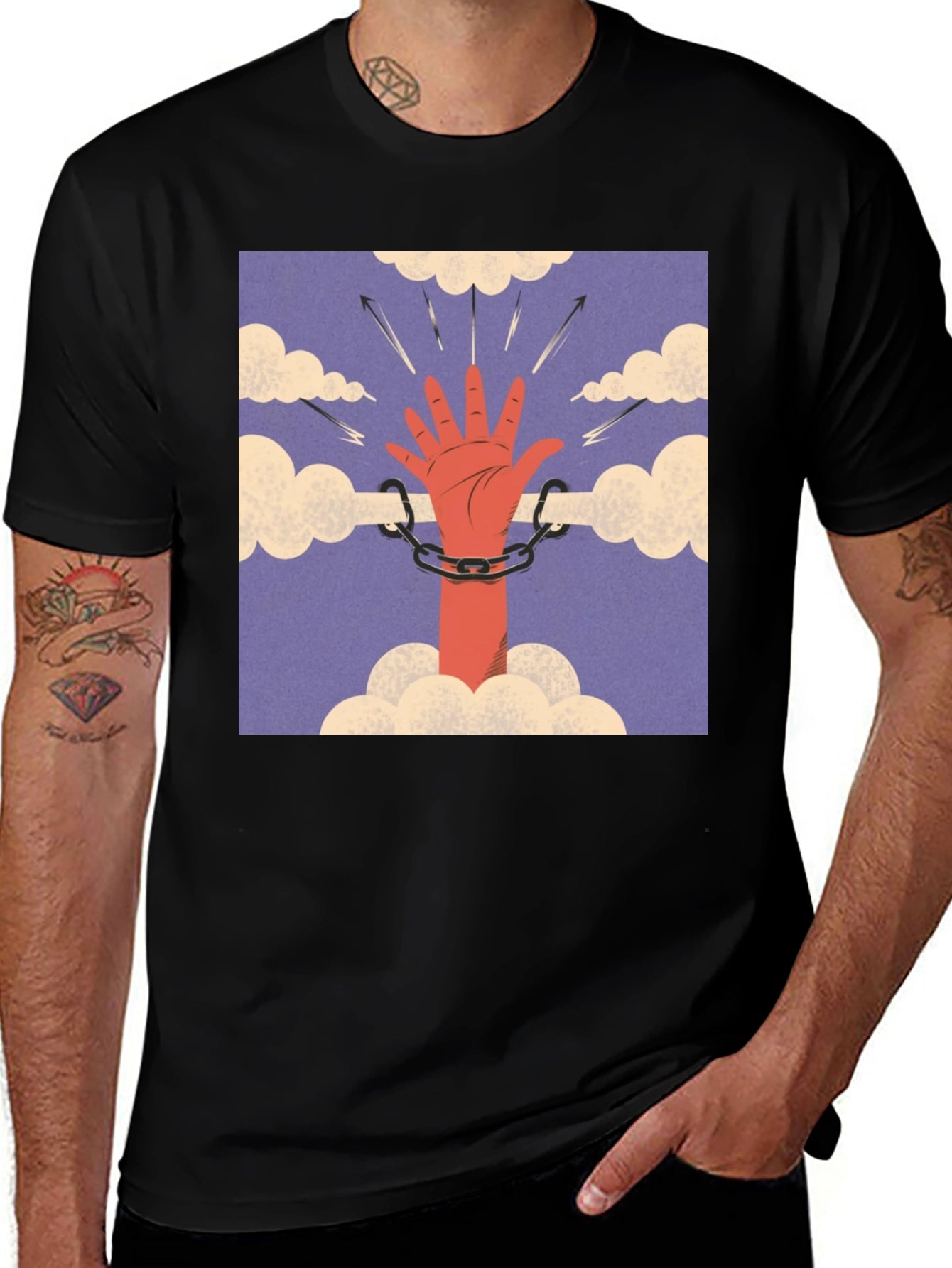 Hand in Chains Graphic Tee - Freedom Quest