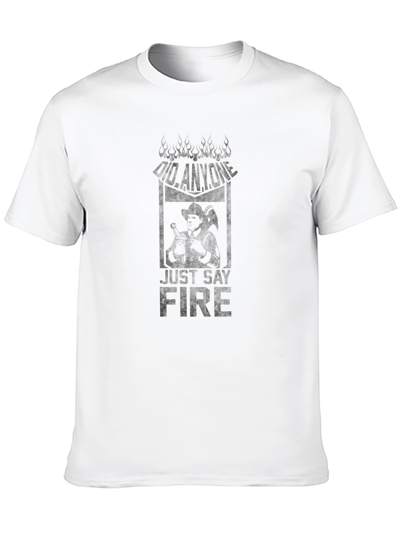 Just Say Fire Graphic Tee - Mens Black T-Shirt