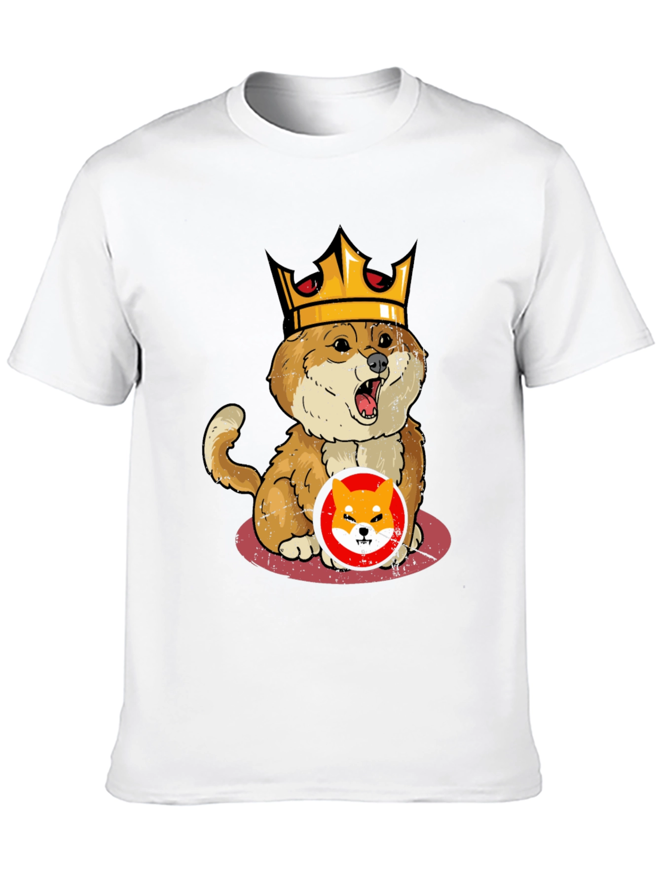 Shiba Inu King T-Shirt - Crypto Doge Crown Tee