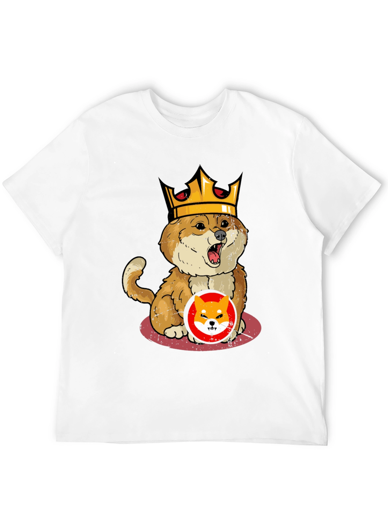 Shiba Inu King T-Shirt - Crypto Doge Crown Tee