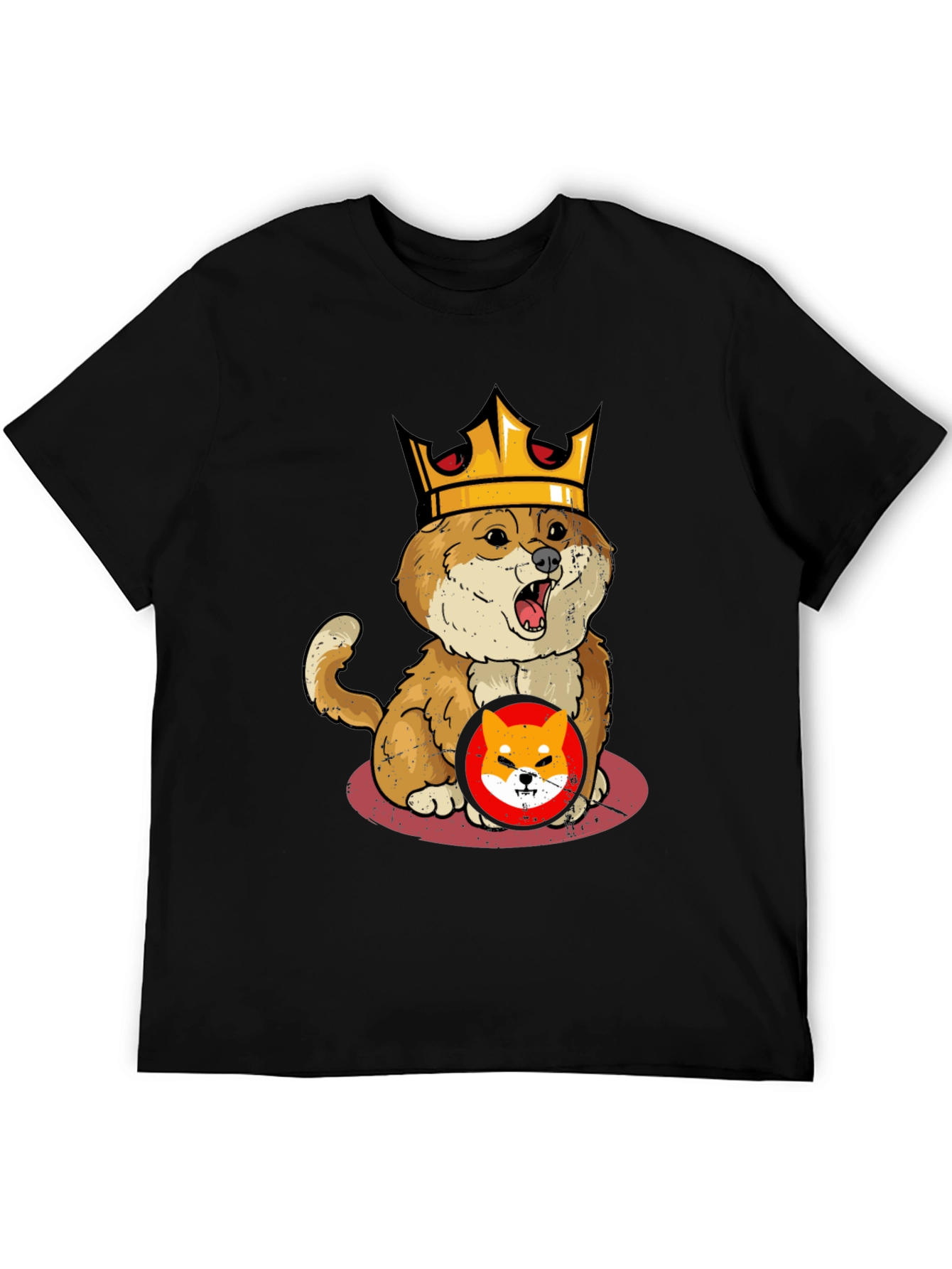 Shiba Inu King T-Shirt - Crypto Doge Crown Tee