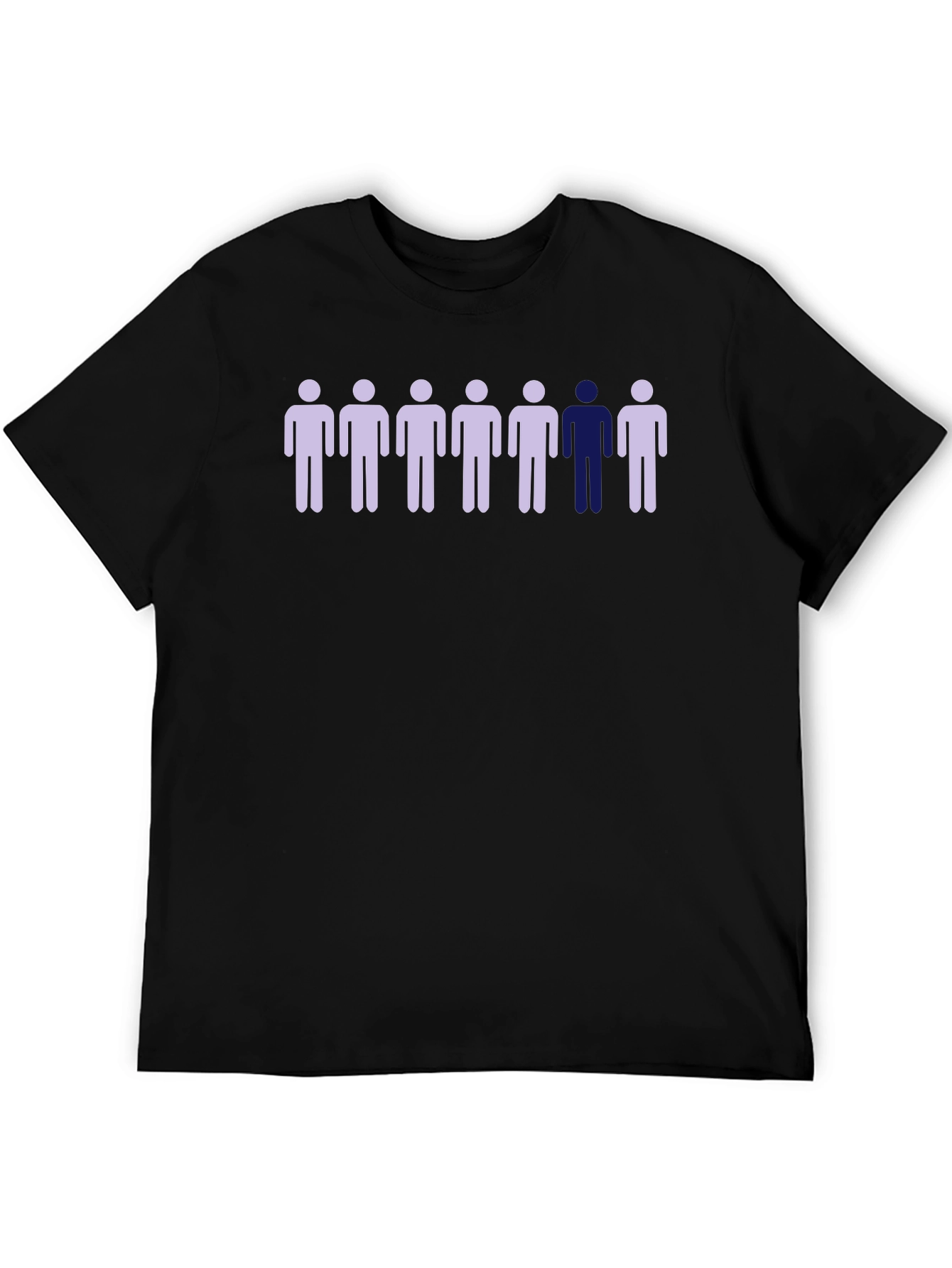 Unique Stick Figure Graphic Tee - Black Cotton Shirt