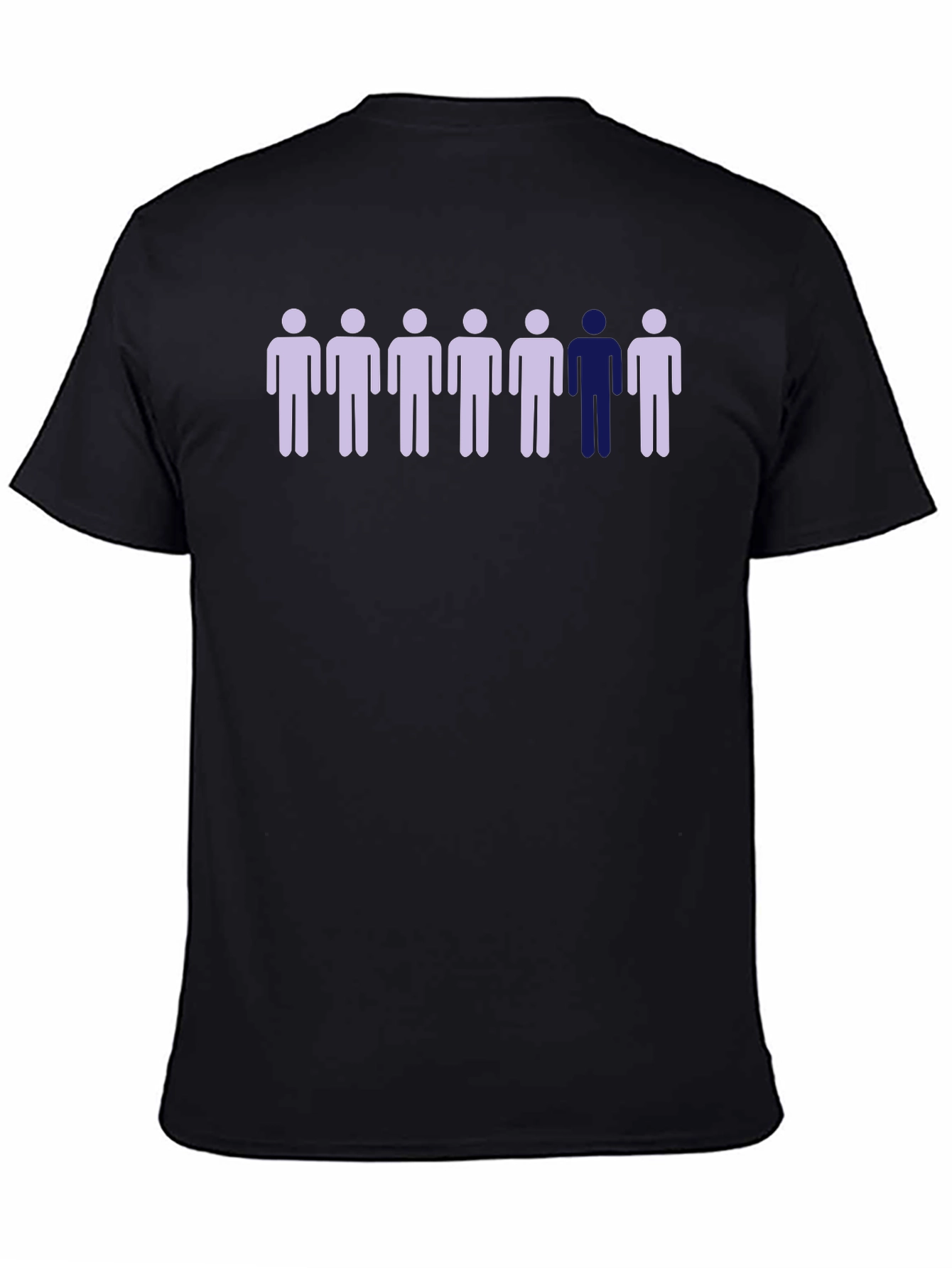 Unique Stick Figure Graphic Tee - Black Cotton Shirt