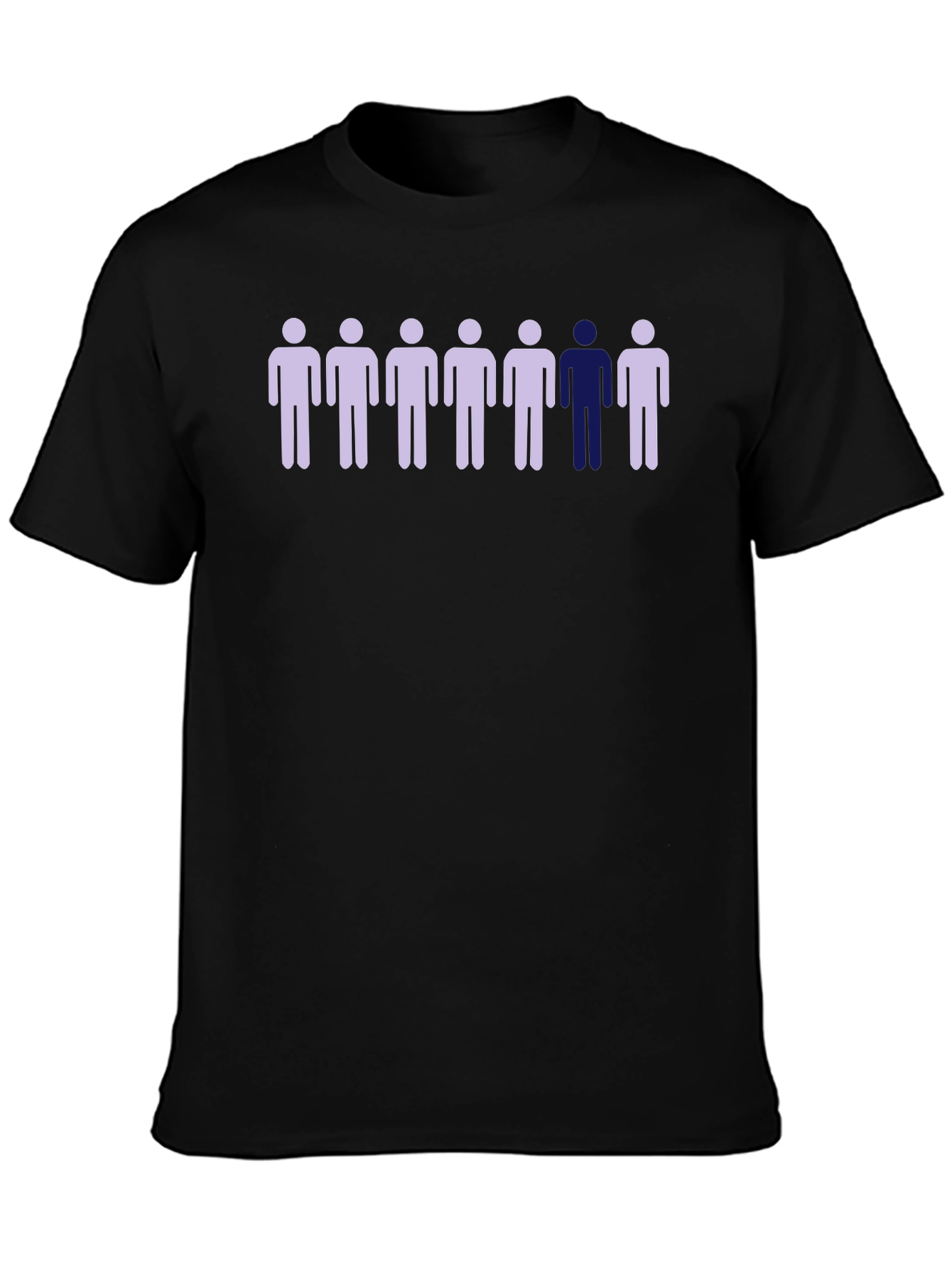 Unique Stick Figure Graphic Tee - Black Cotton Shirt