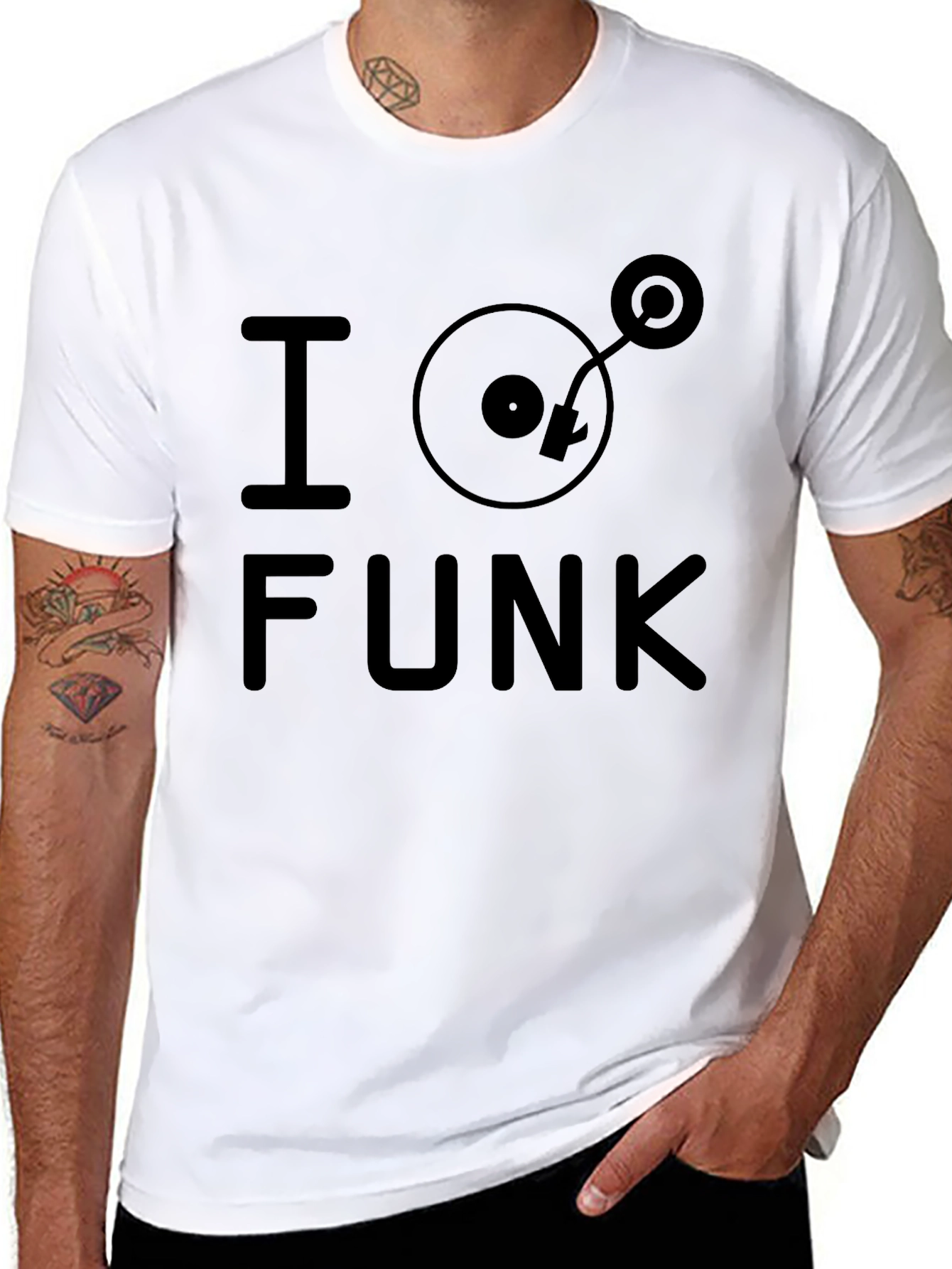 I Turntable Funk Black Graphic Tee