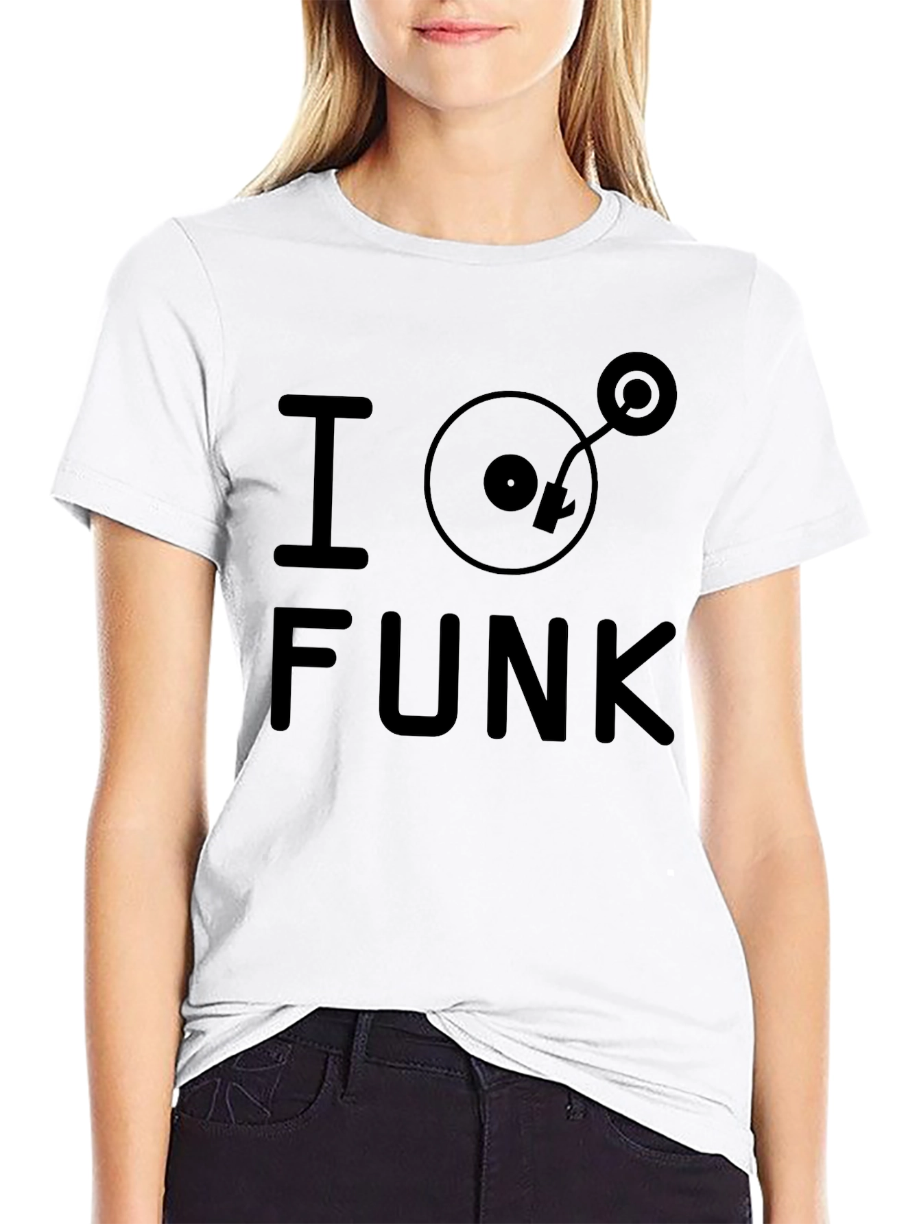 I Turntable Funk Black Graphic Tee