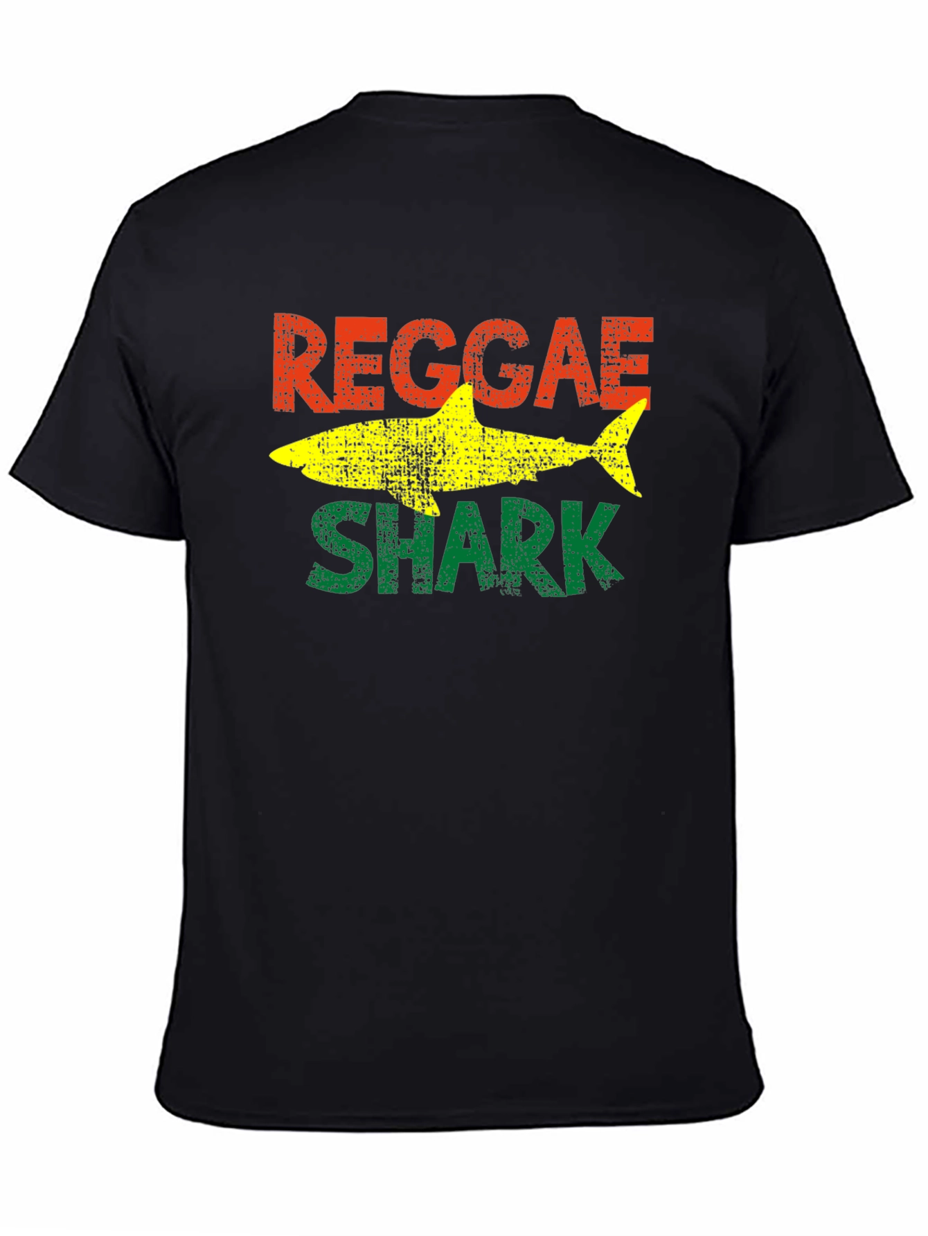 Reggae Shark Graphic Tee - Rasta Inspired T-Shirt