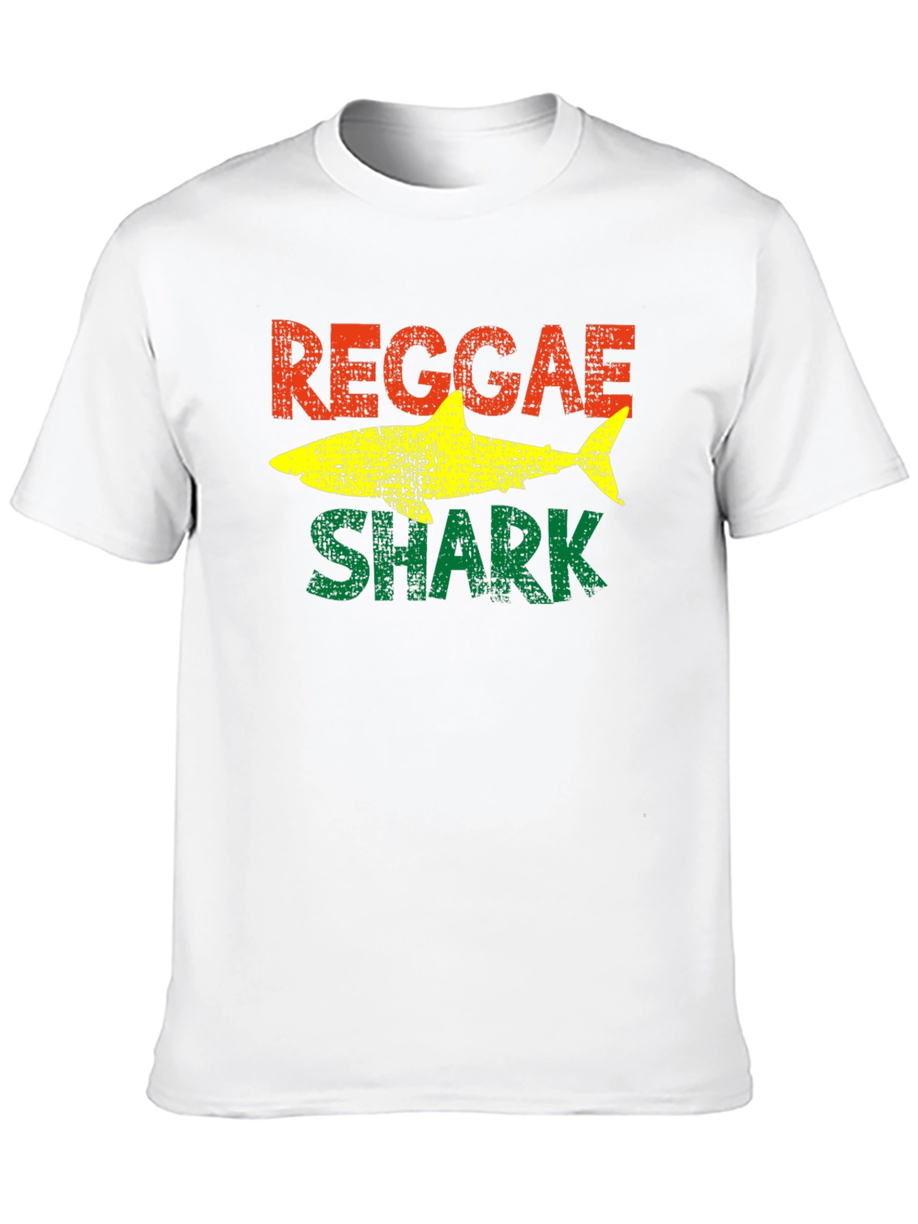 Reggae Shark Graphic Tee - Rasta Inspired T-Shirt
