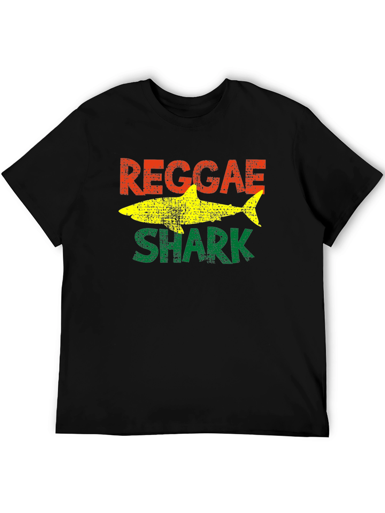 Reggae Shark Graphic Tee - Rasta Inspired T-Shirt