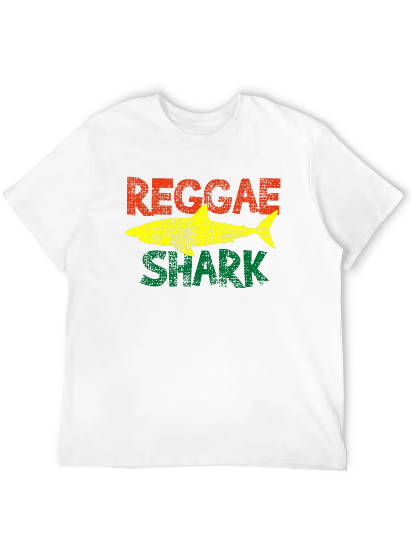 Reggae Shark Graphic Tee - Rasta Inspired T-Shirt