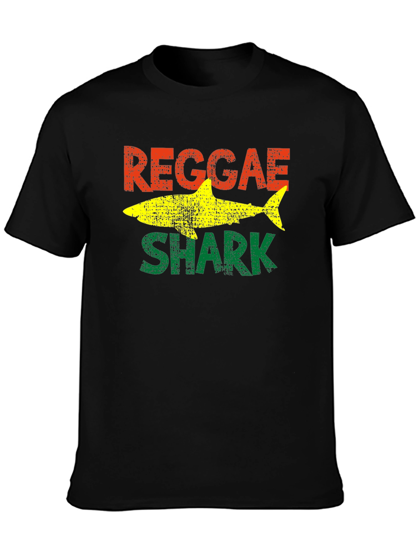 Reggae Shark Graphic Tee - Rasta Inspired T-Shirt