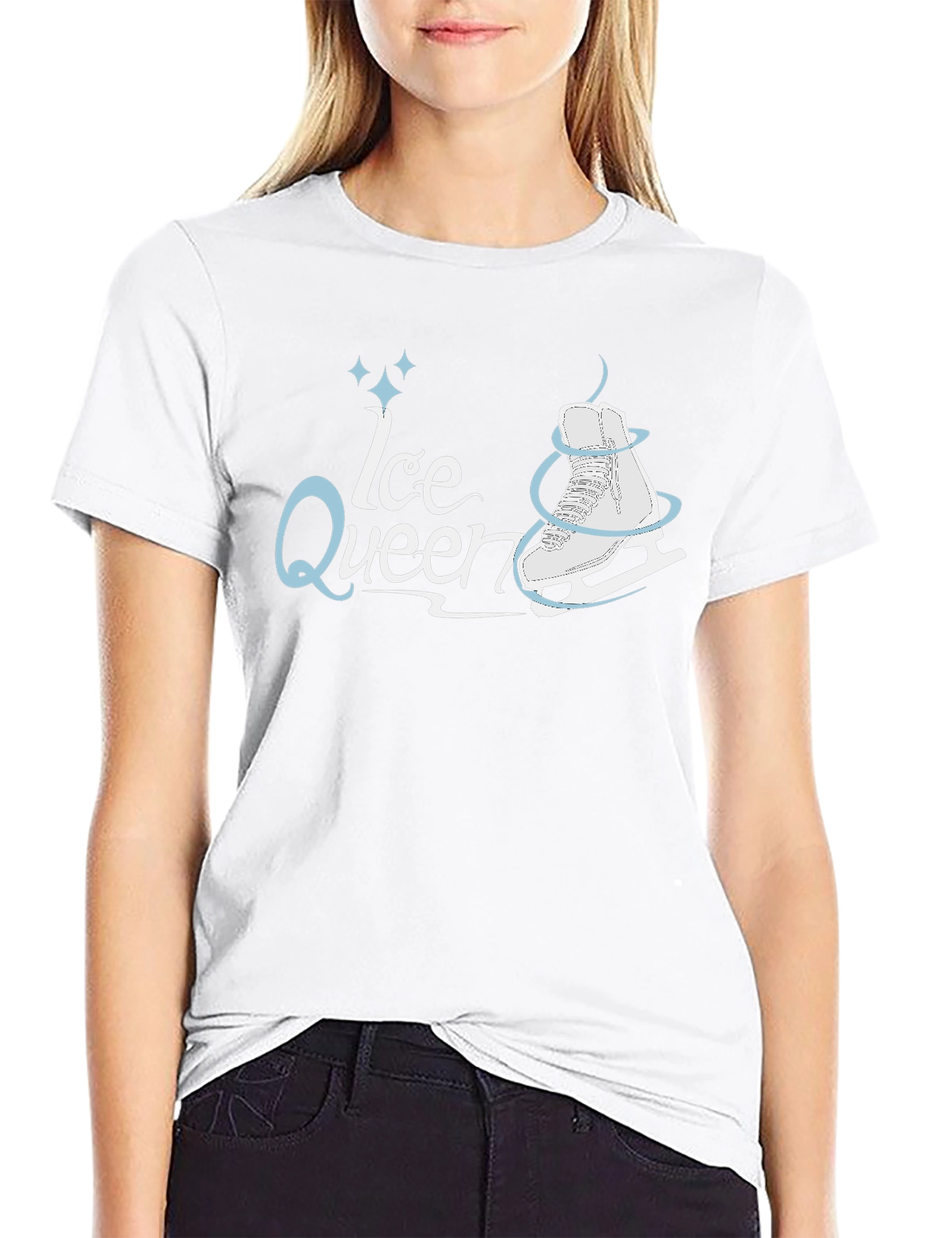 Ice Queen Graphic Tee - Black Short Sleeve