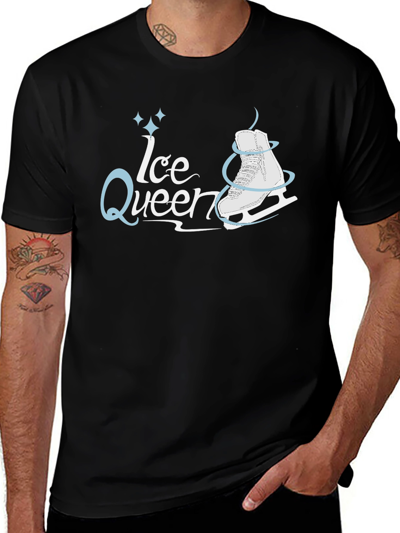 Ice Queen Graphic Tee - Black Short Sleeve