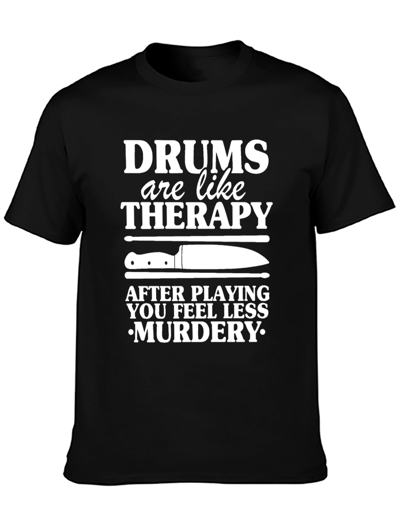 Drum Therapy T-Shirt - Funny Musician Tee