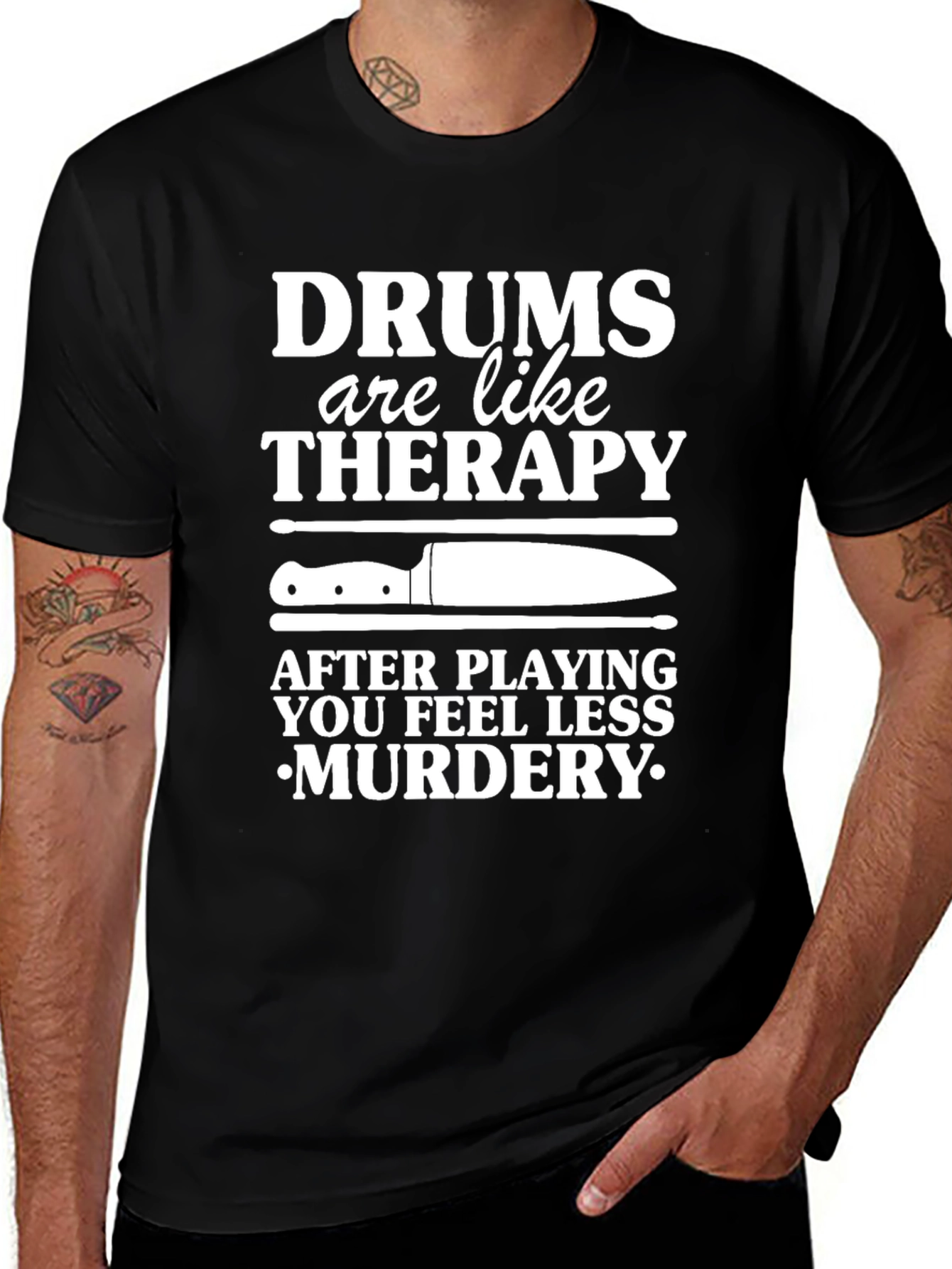 Drum Therapy T-Shirt - Funny Musician Tee