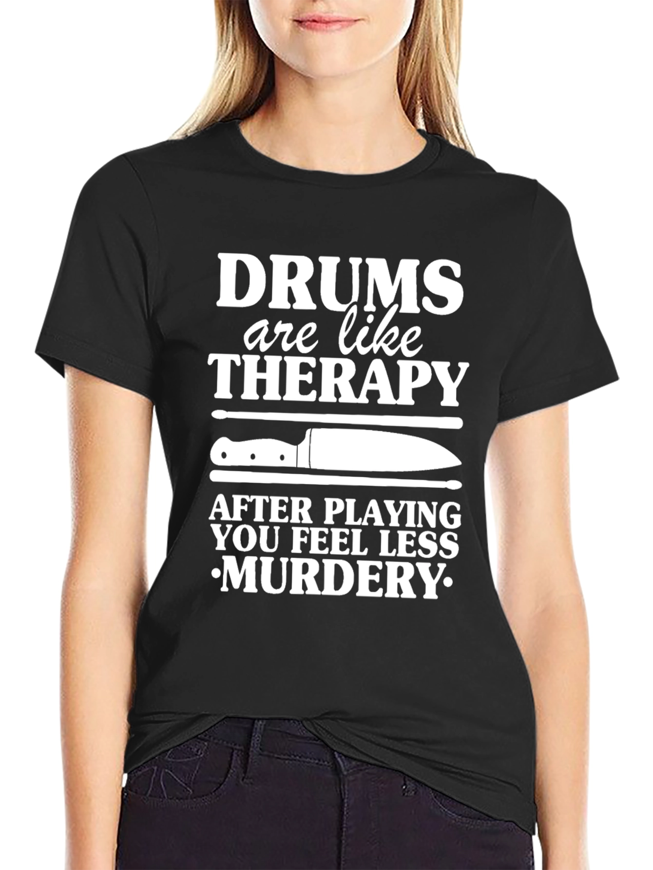 Drum Therapy T-Shirt - Funny Musician Tee