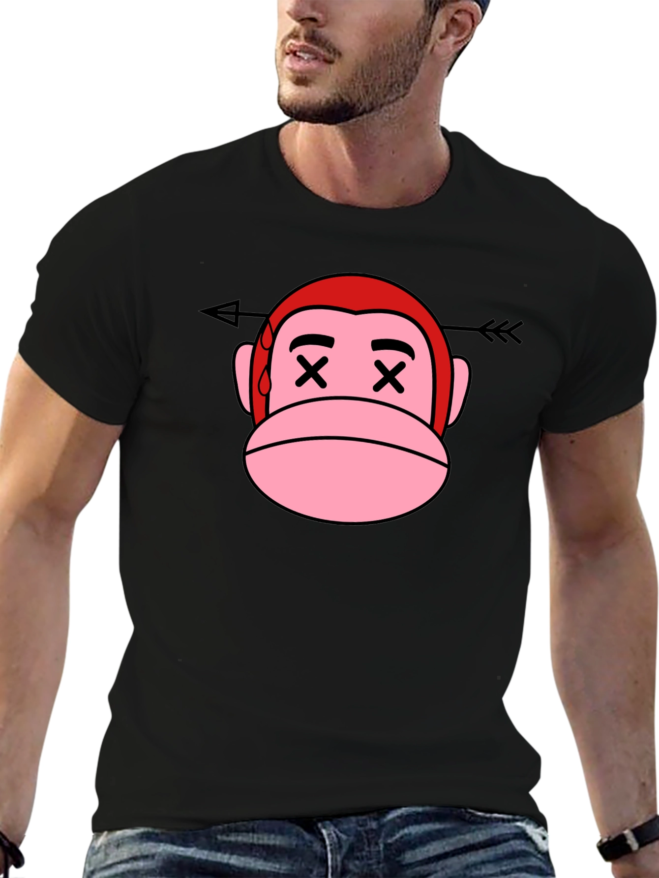 Cartoon Monkey Arrow T-Shirt