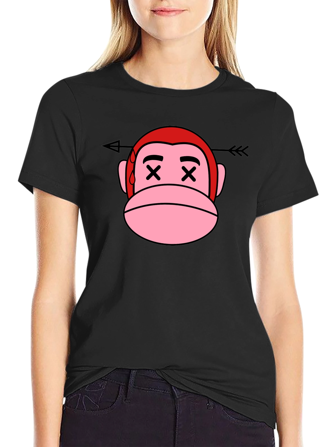 Cartoon Monkey Arrow T-Shirt