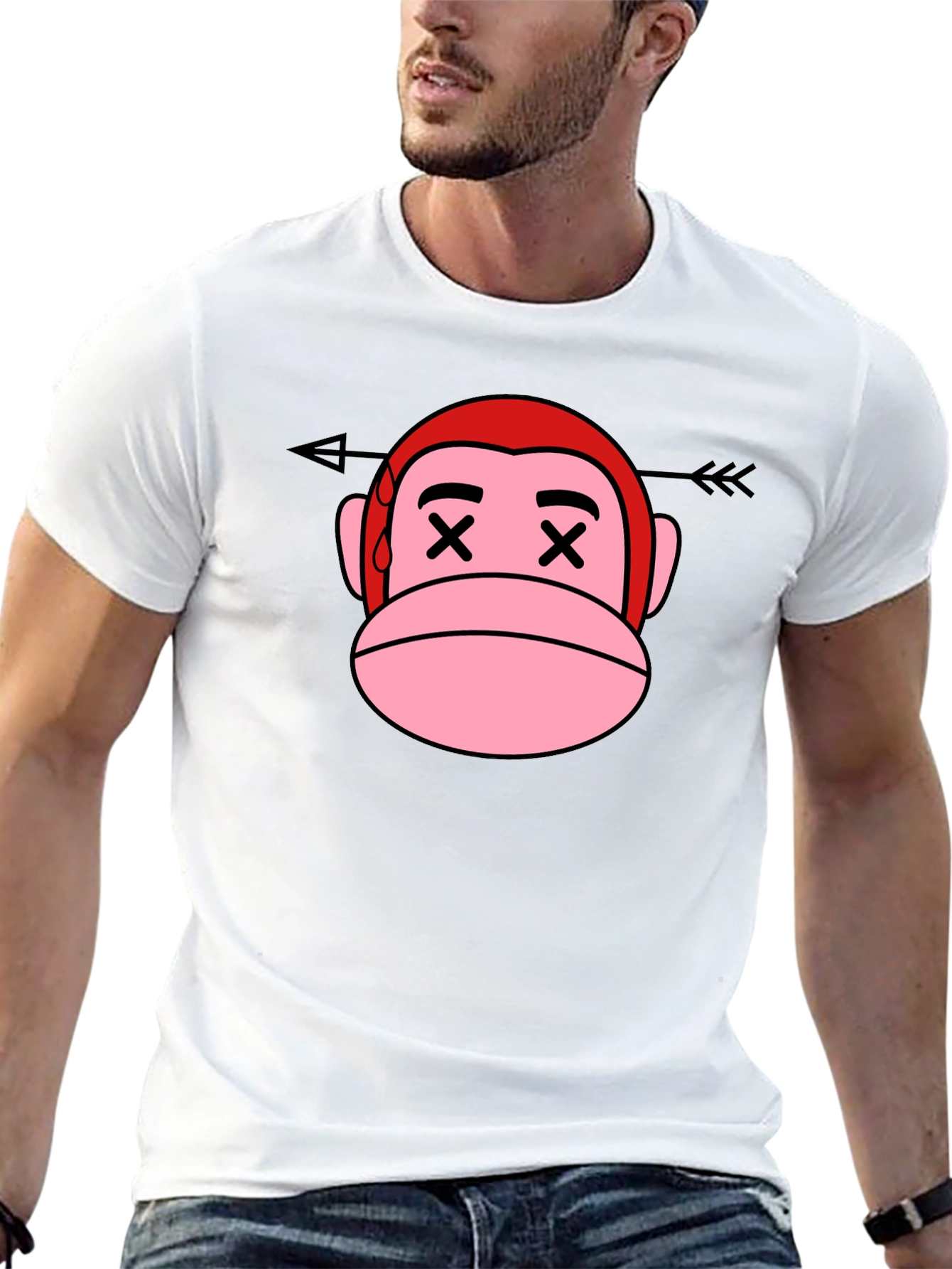 Cartoon Monkey Arrow T-Shirt