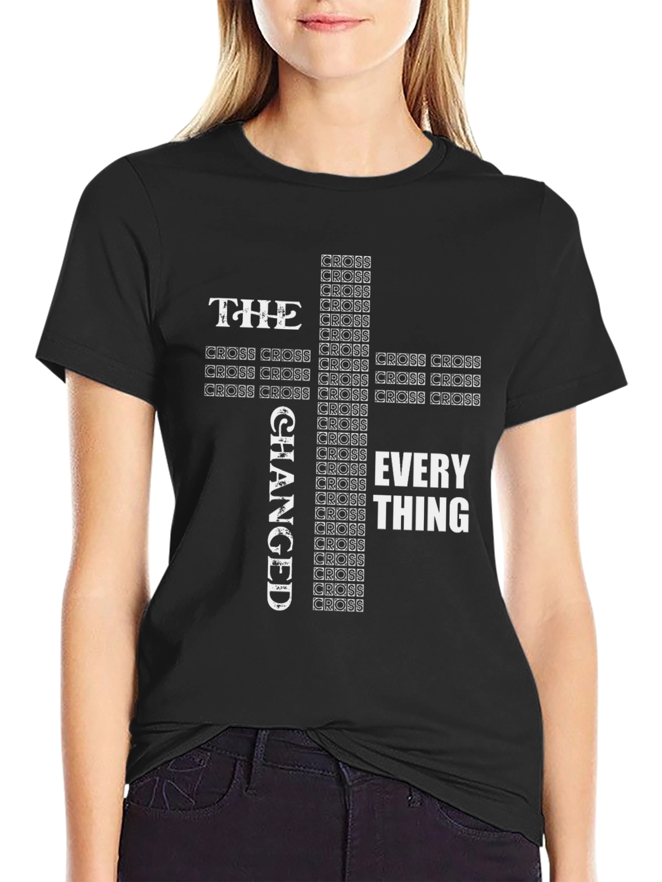 Faith Inspired Cross Graphic T-Shirt