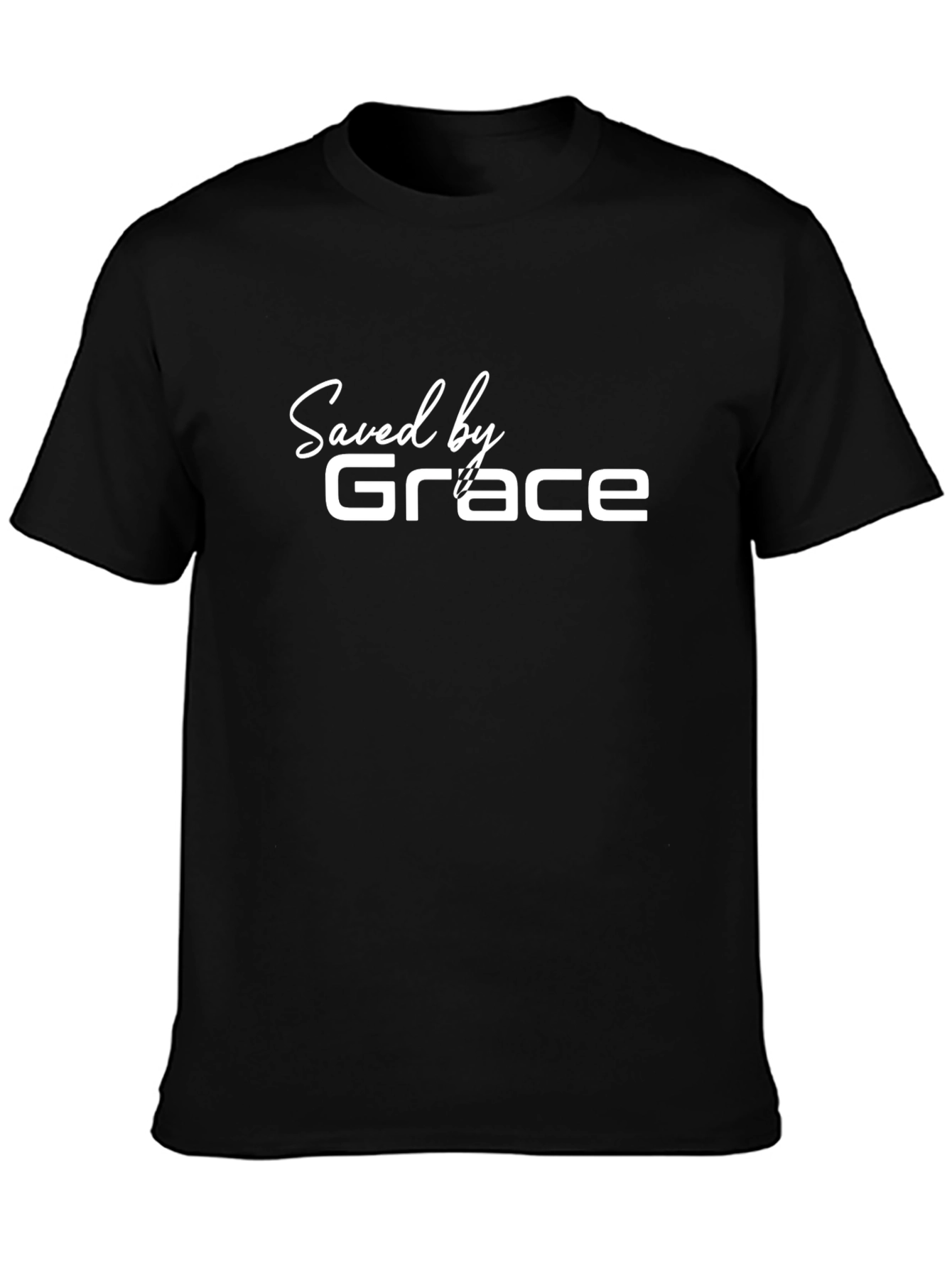 Saved by Grace Black T-Shirt