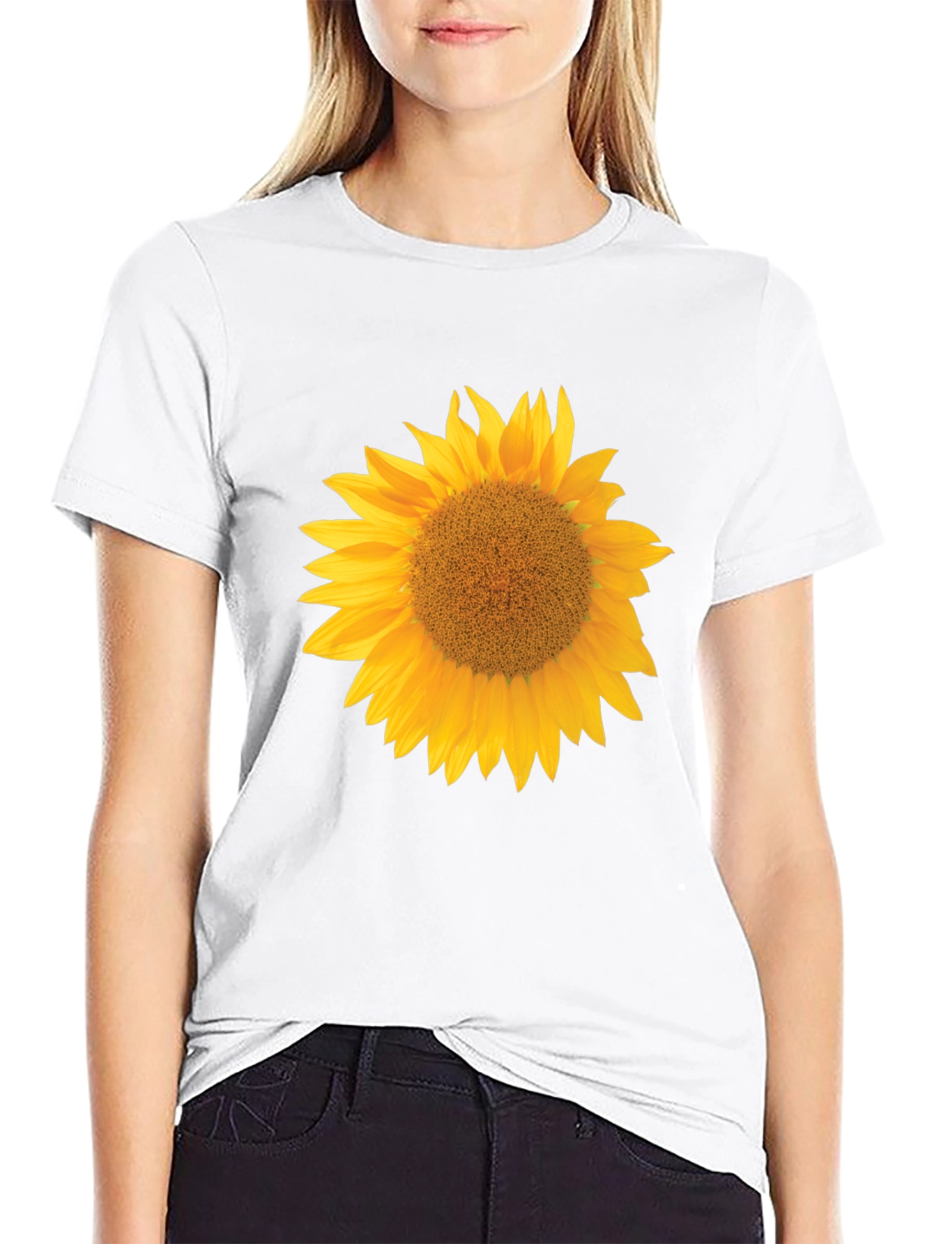 Sunflower Graphic T-Shirt - Black Cotton Tee