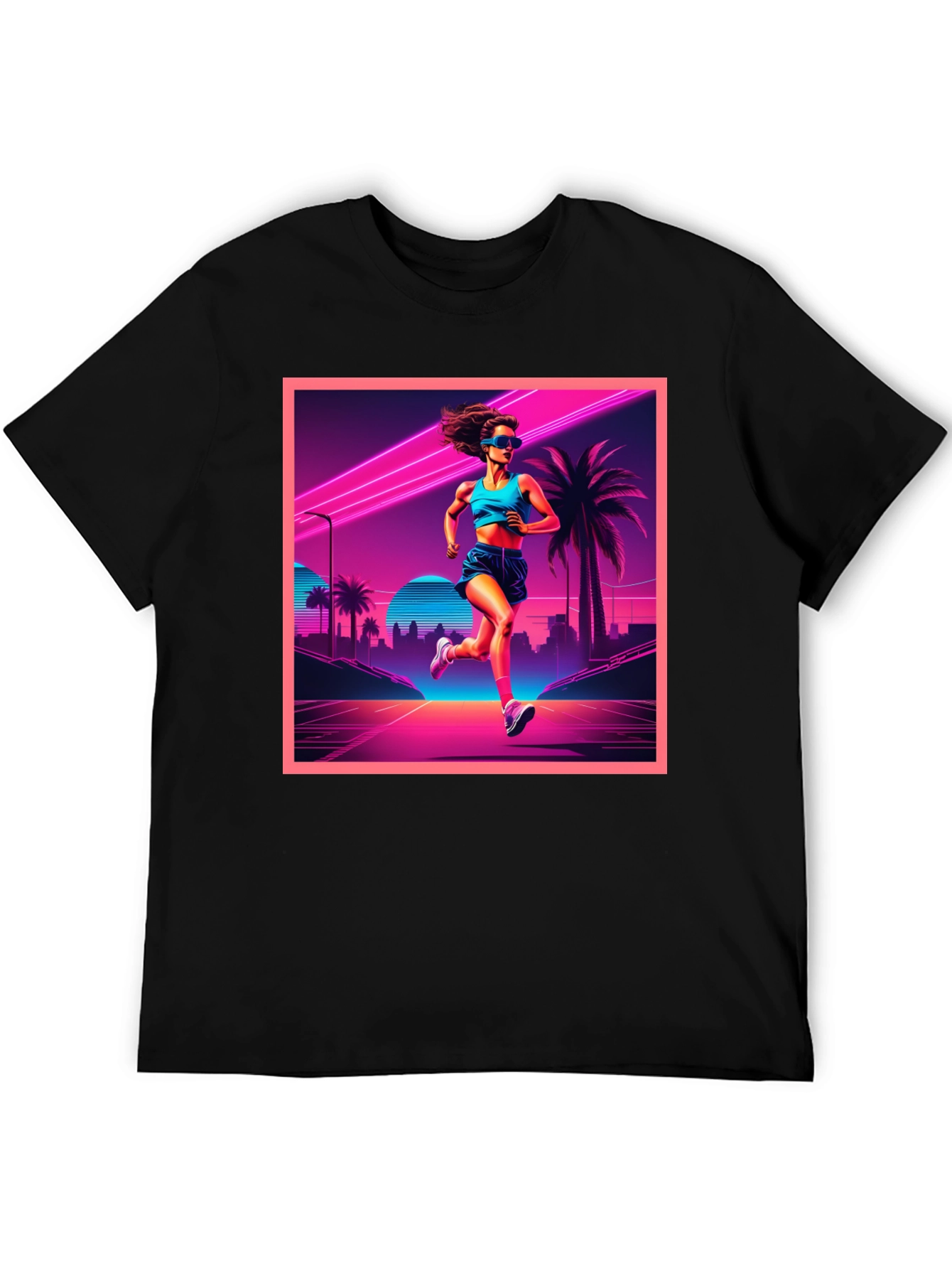 Retro Runner Graphic Tee - 80s Style