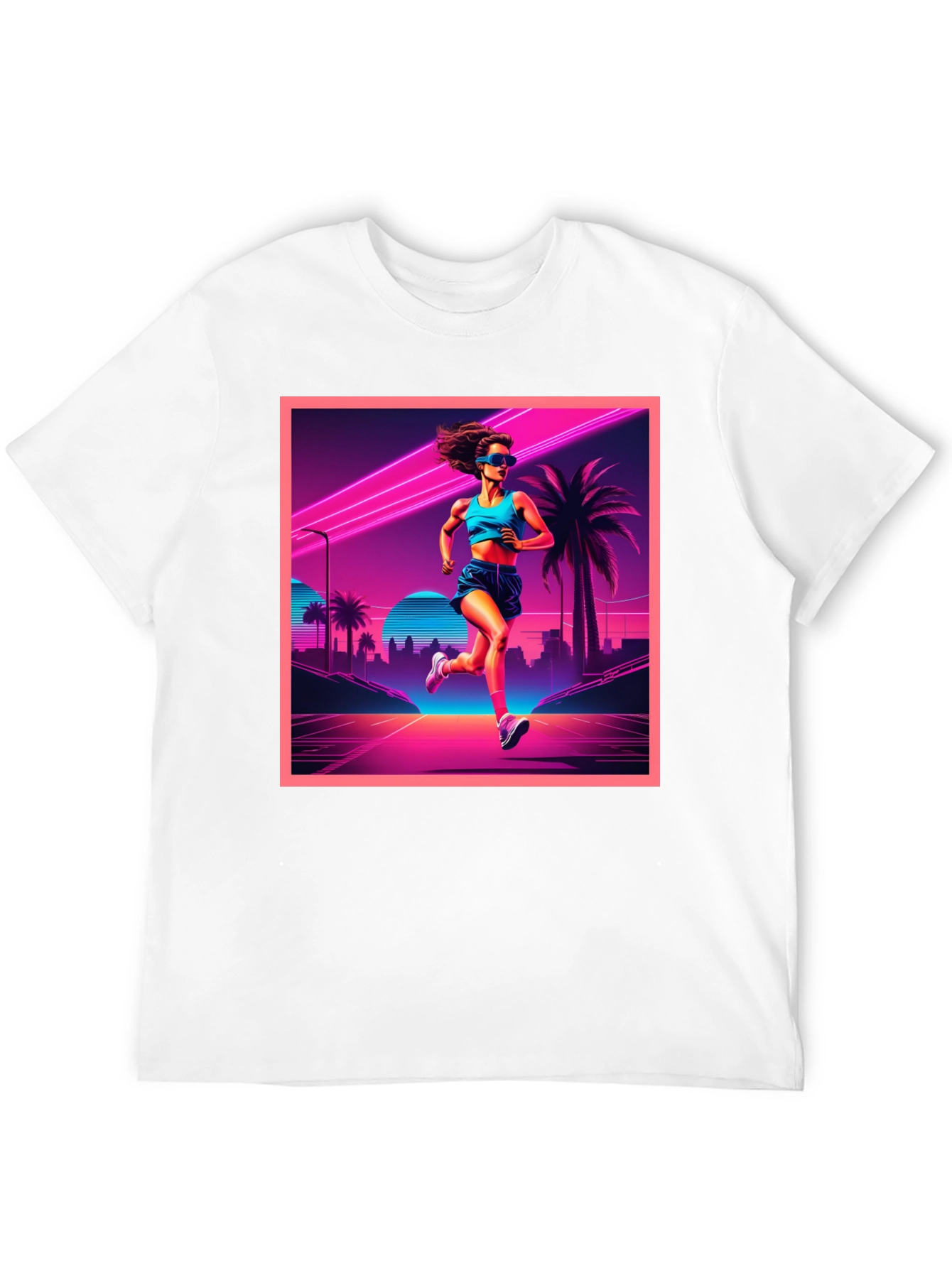 Retro Runner Graphic Tee - 80s Style