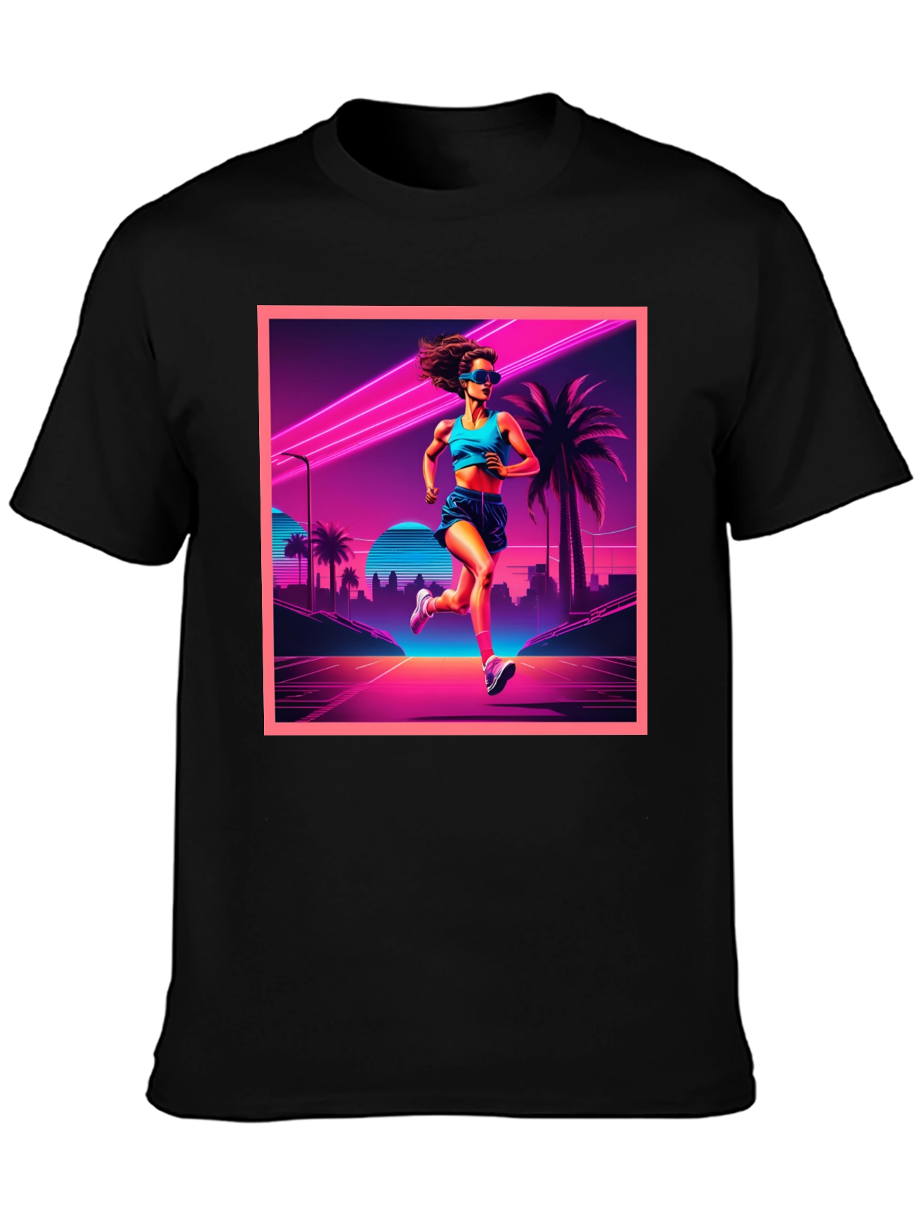 Retro Runner Graphic Tee - 80s Style