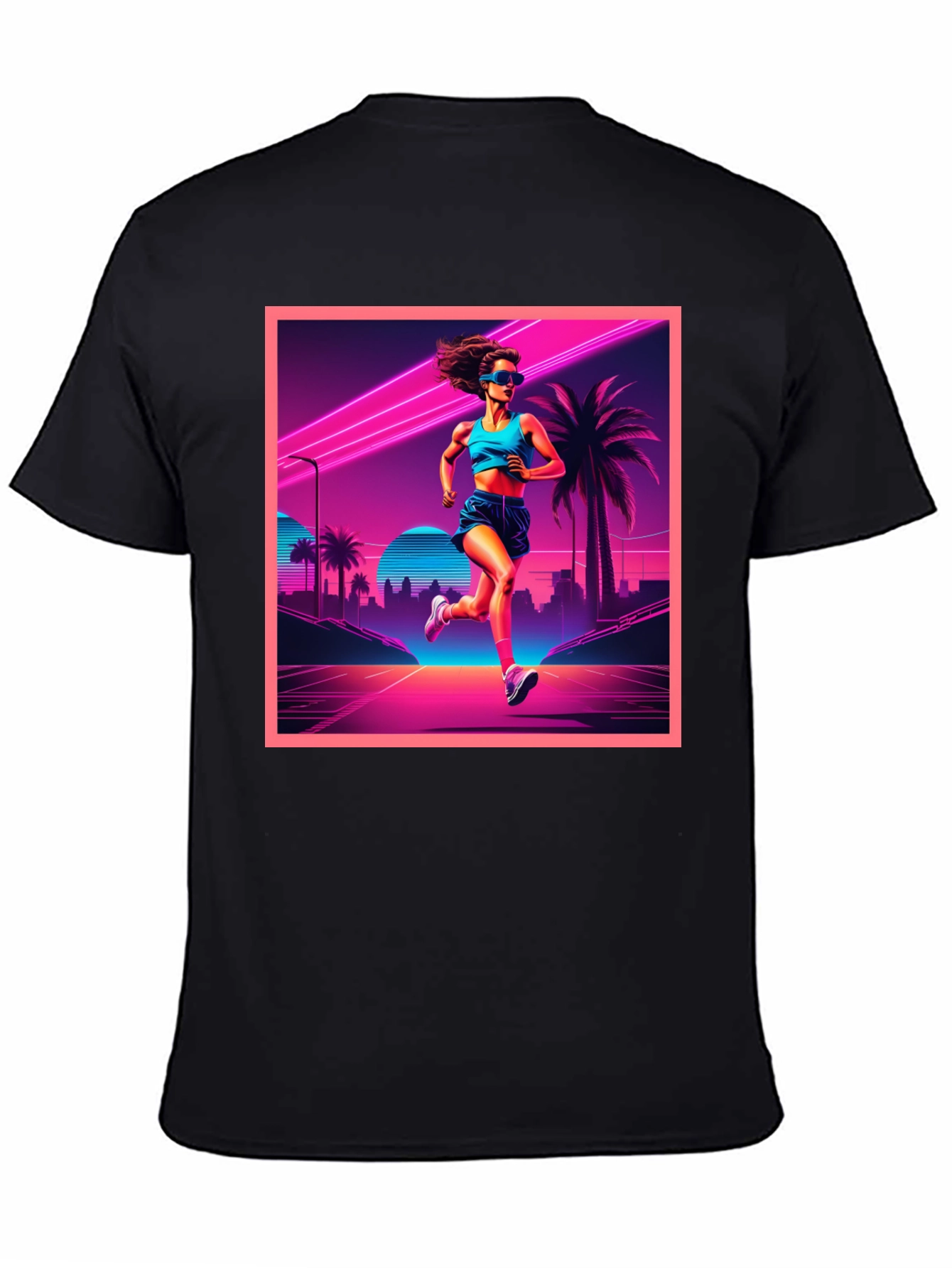 Retro Runner Graphic Tee - 80s Style