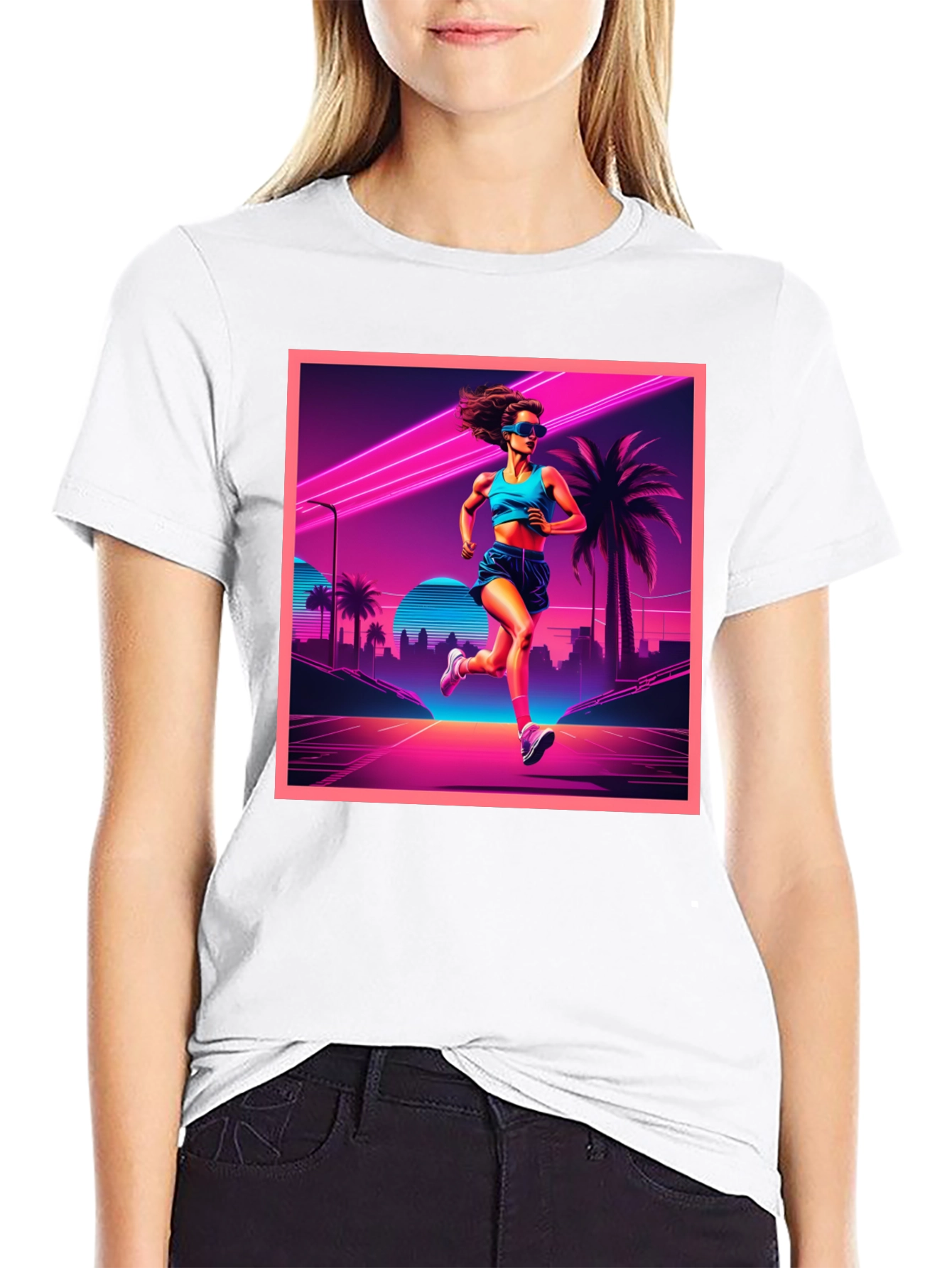 Retro Runner Graphic Tee - 80s Style