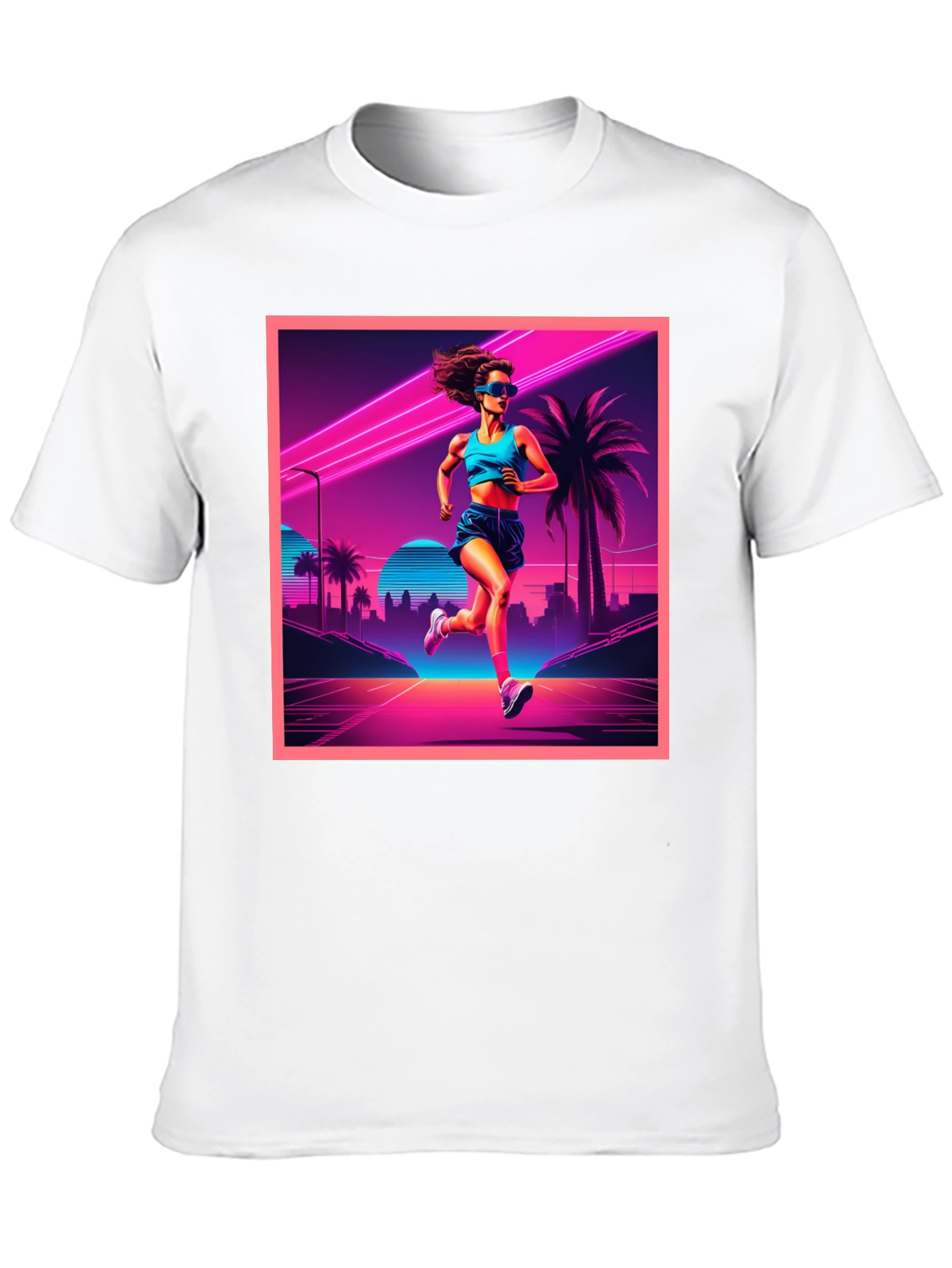 Retro Runner Graphic Tee - 80s Style
