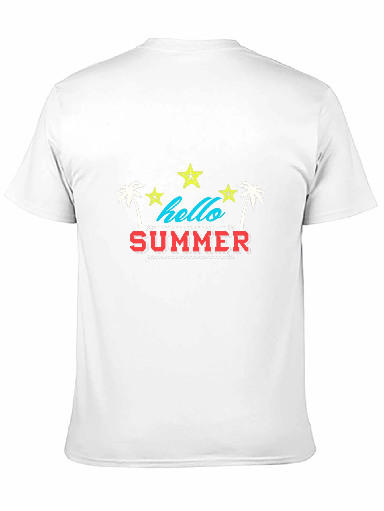 Hello Summer Graphic Tee - Black Cotton Blend
