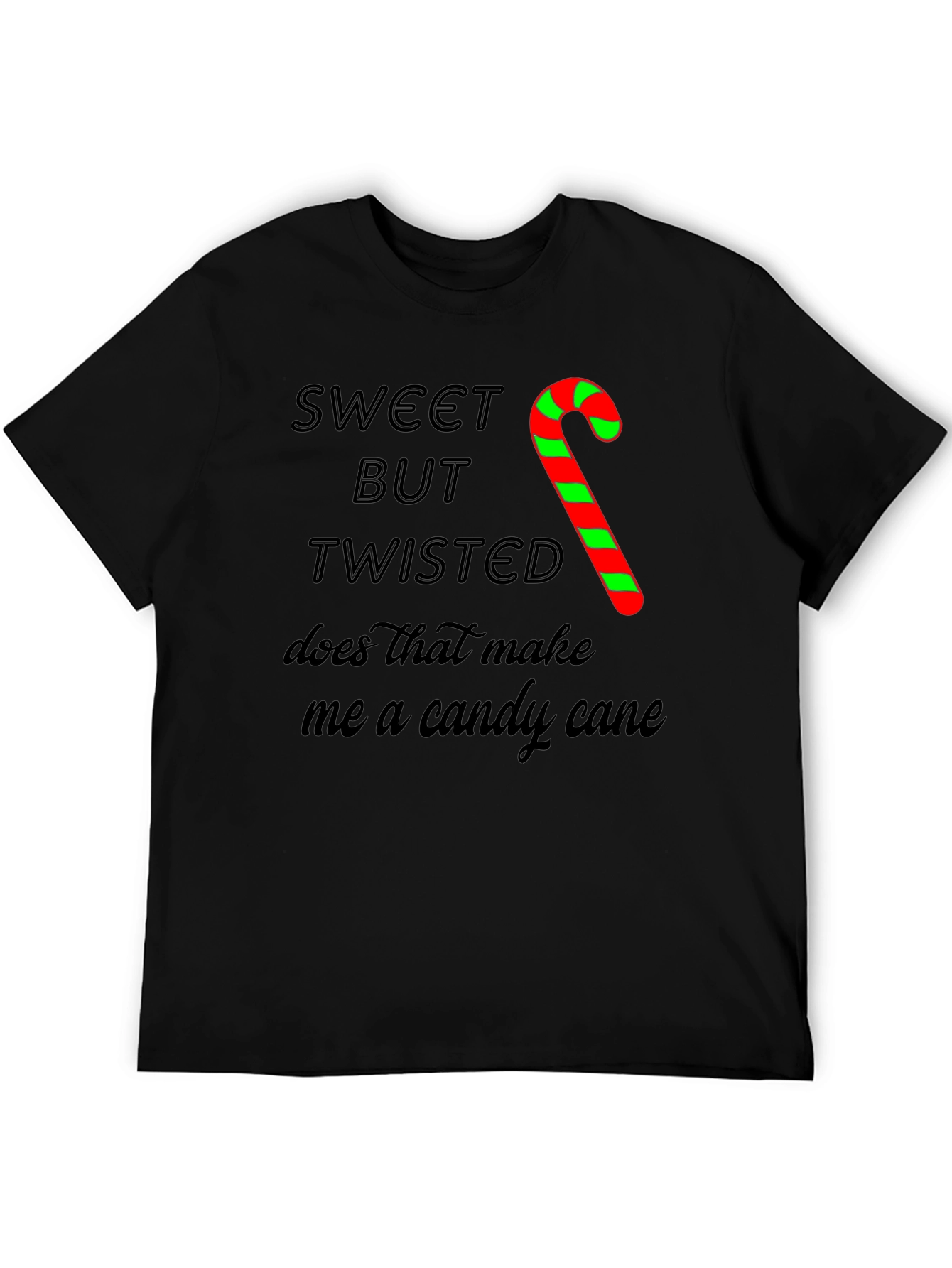 Sweet But Twisted Candy Cane Graphic T-Shirt