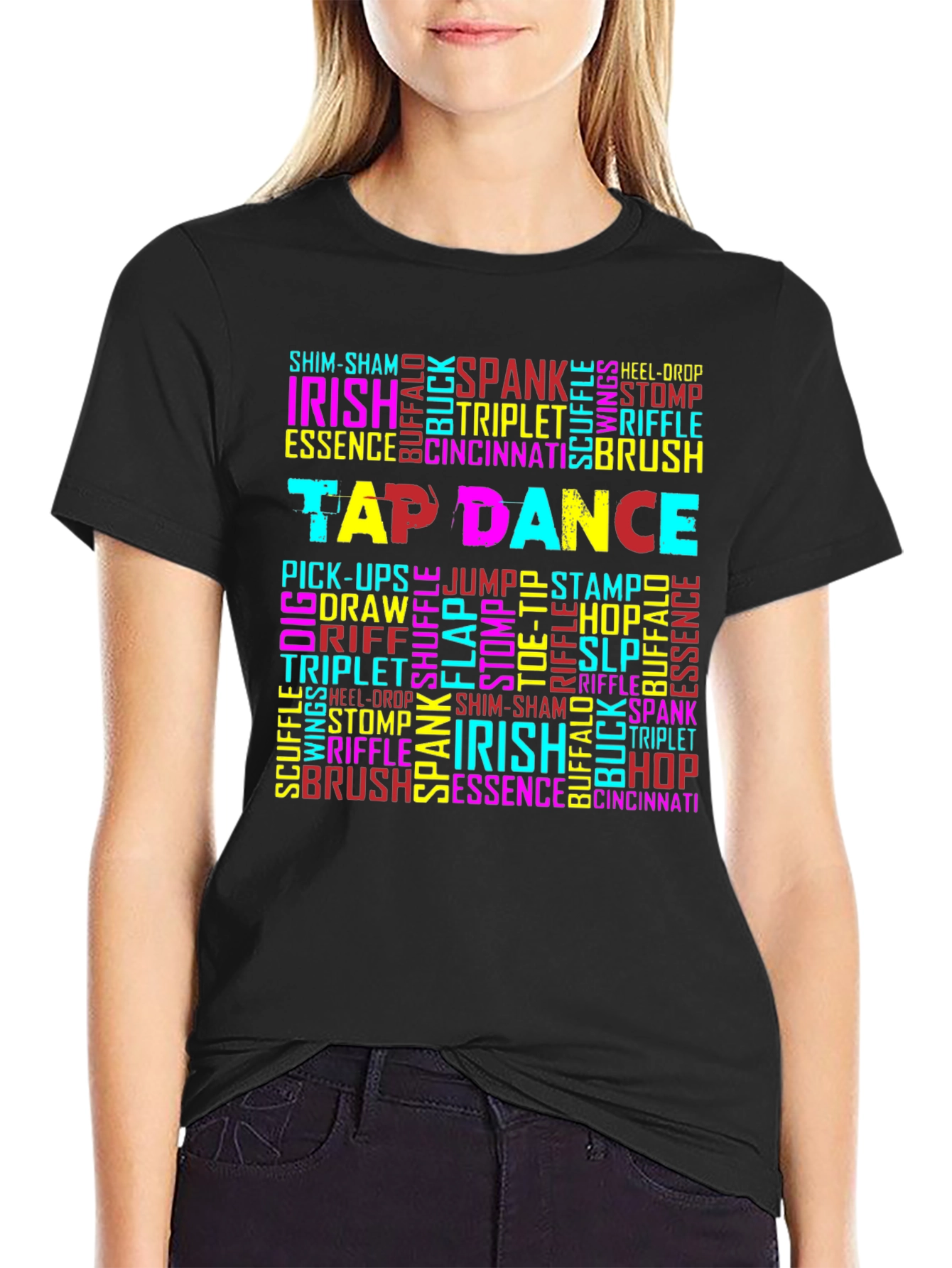 Tap Dance Steps Word Art T-Shirt