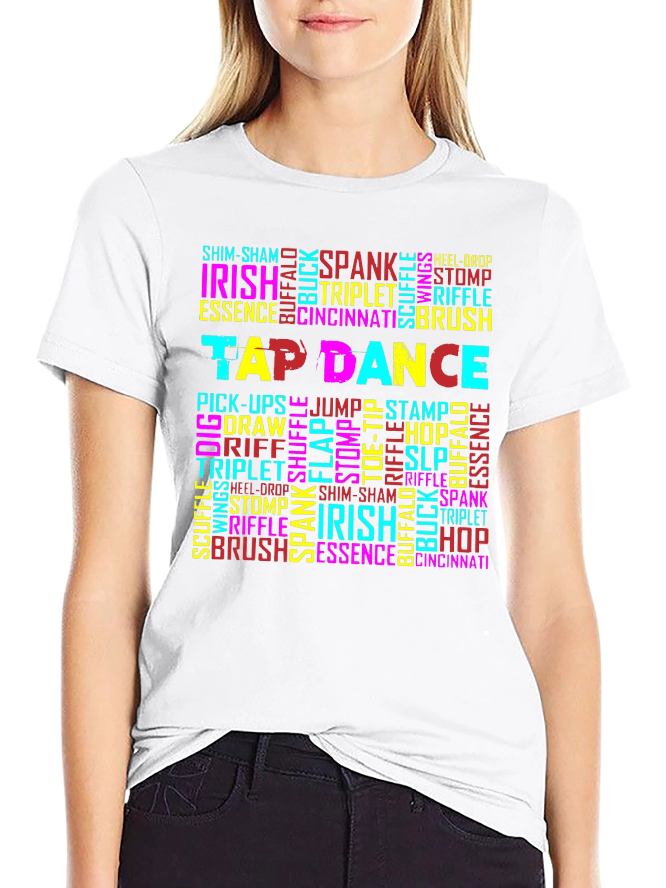 Tap Dance Steps Word Art T-Shirt