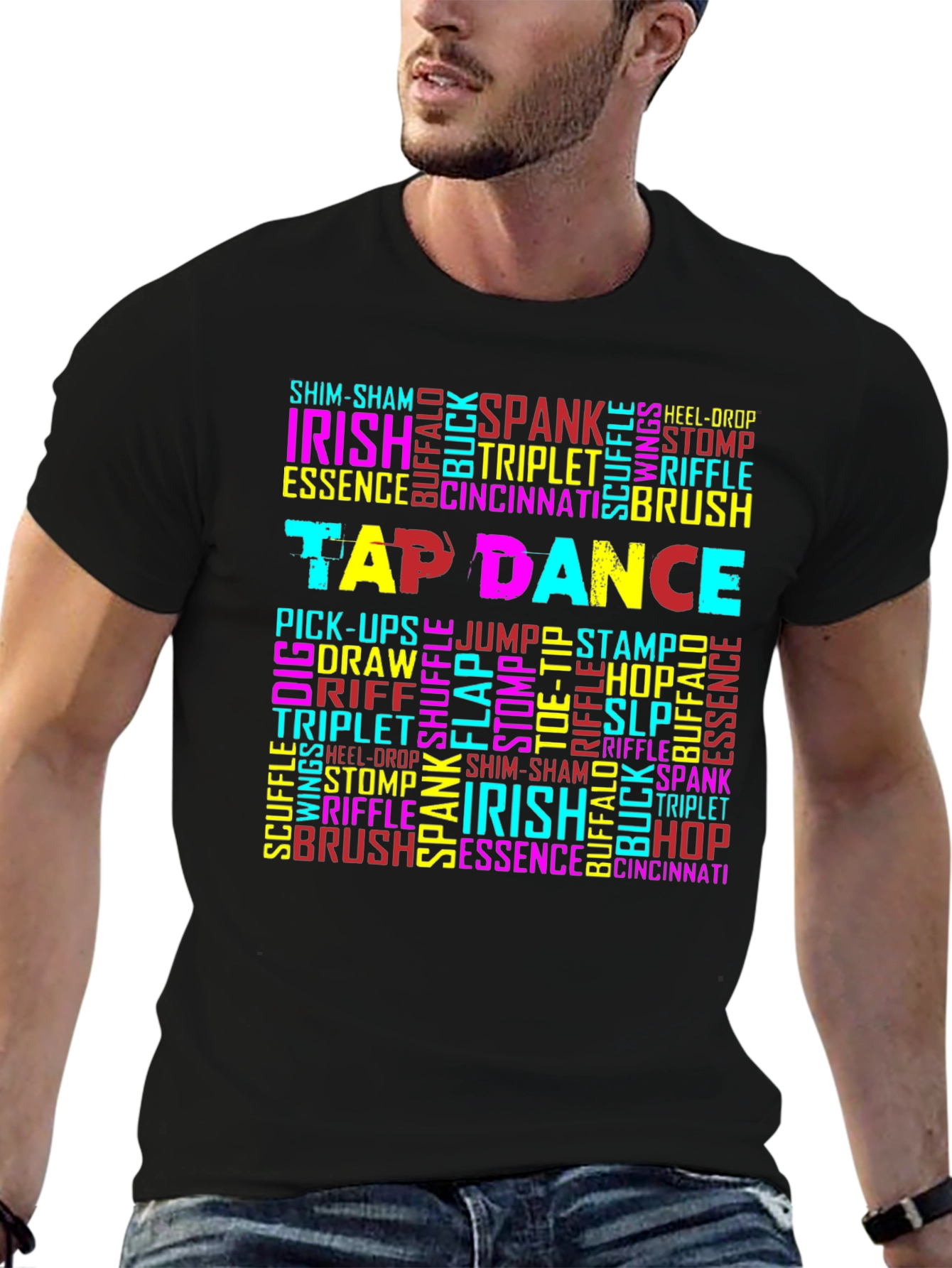 Tap Dance Steps Word Art T-Shirt