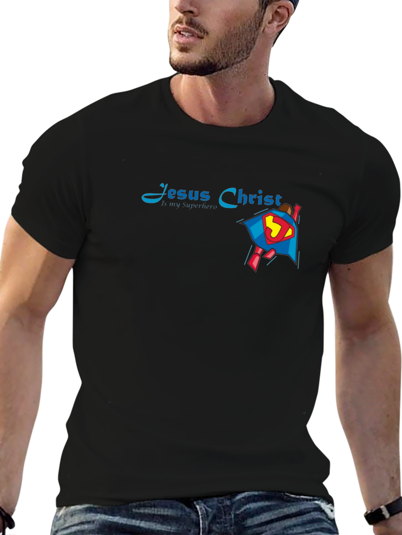 Jesus Christ My Superhero Graphic T-Shirt