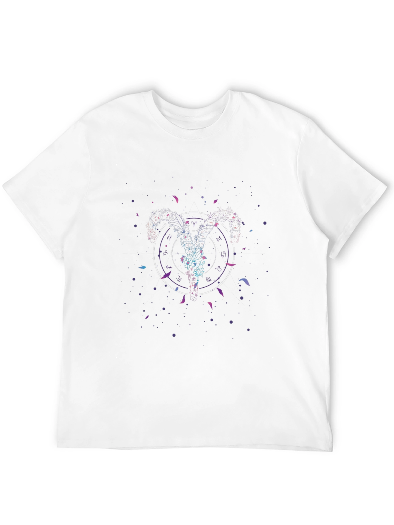 Aries Zodiac Graphic Black T-Shirt